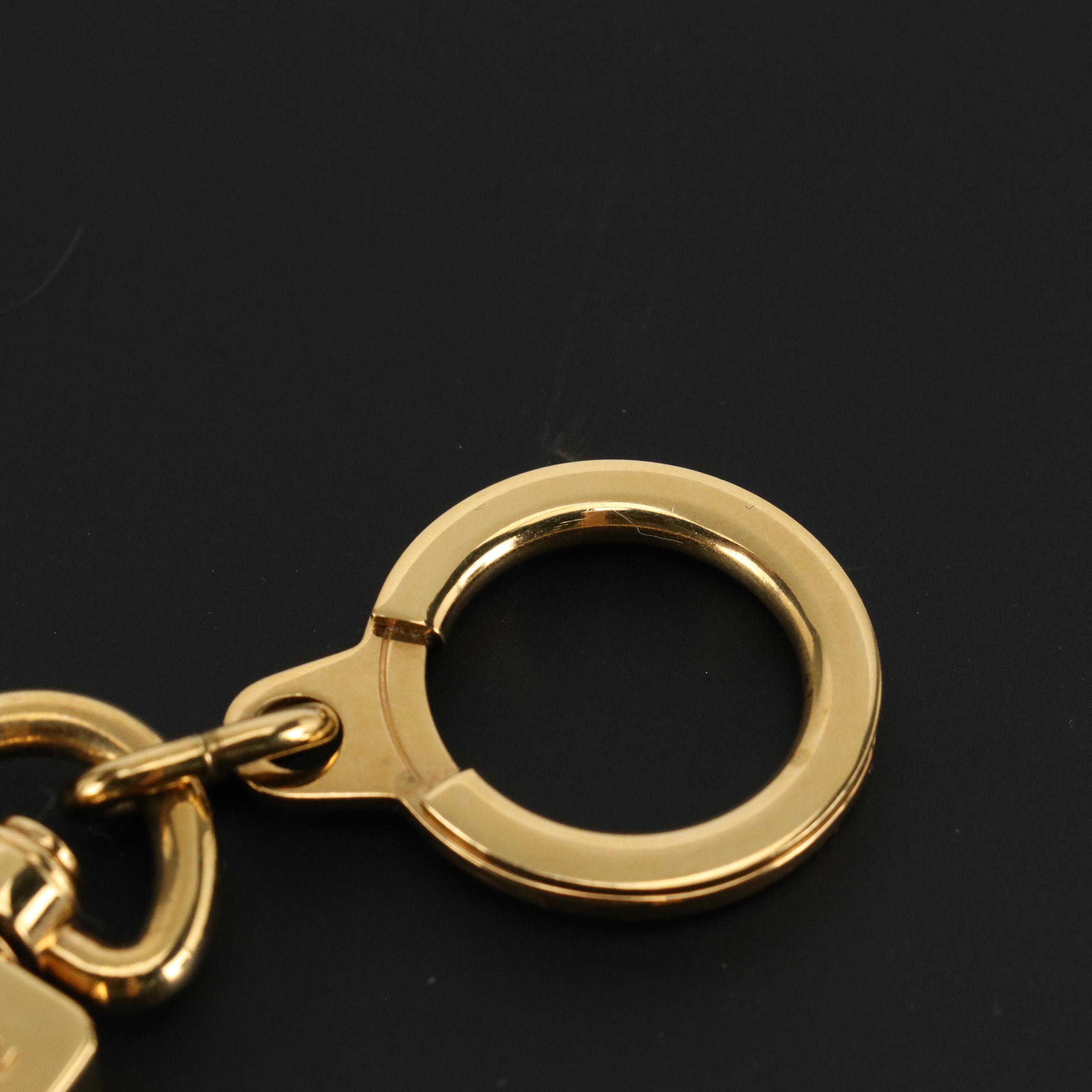 Louis Vuitton Small Gold Tone Key Ring