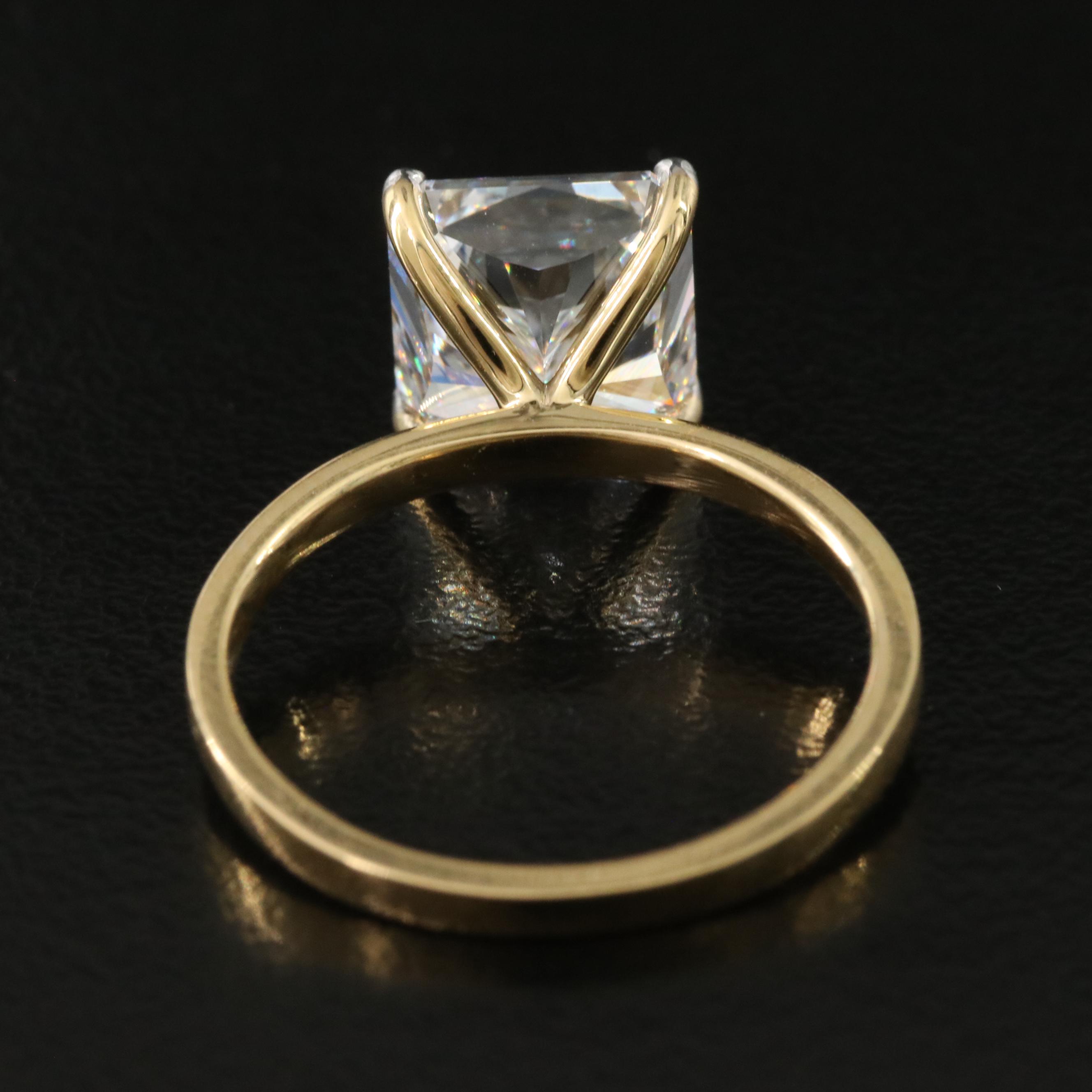 18K 3.78 CT Lab Grown Diamond Solitaire Ring with IGI Report