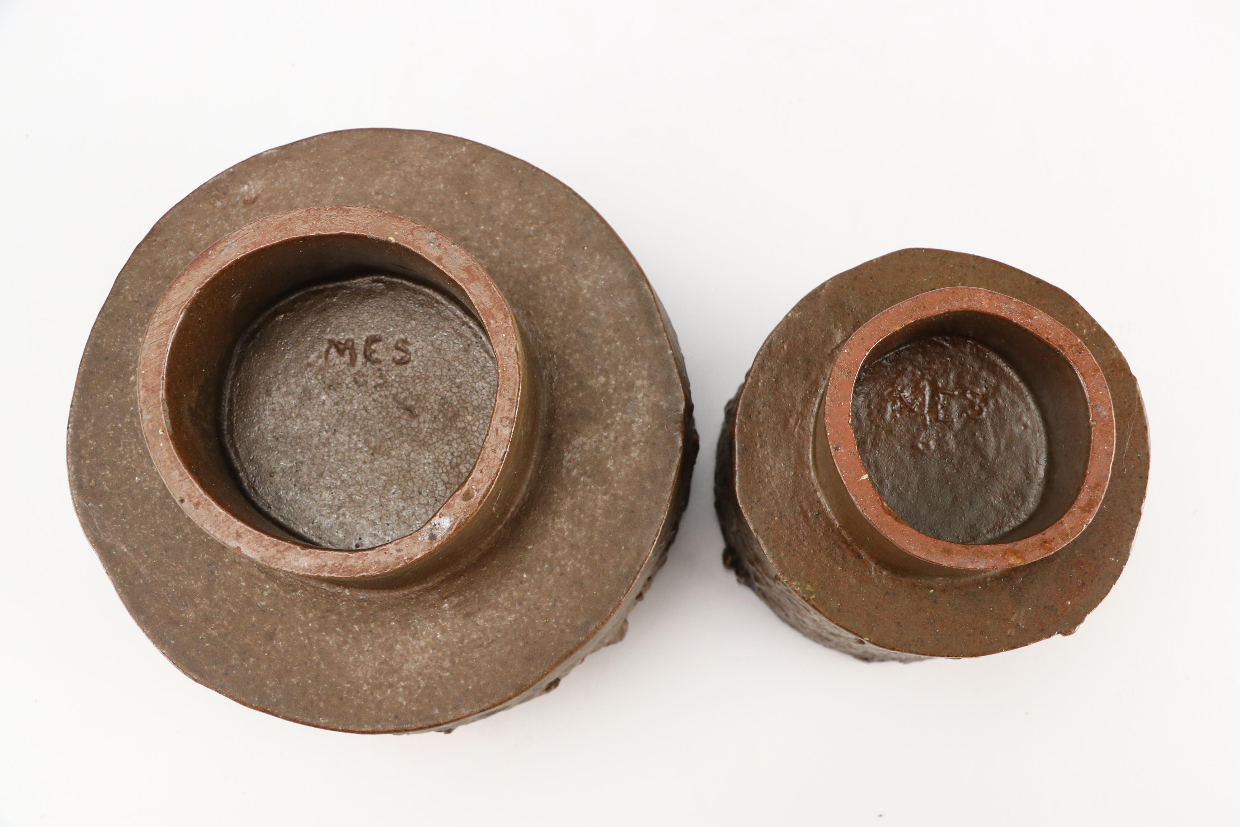 Studio Pottery Salt-Glazed Stoneware Bowls and Vase