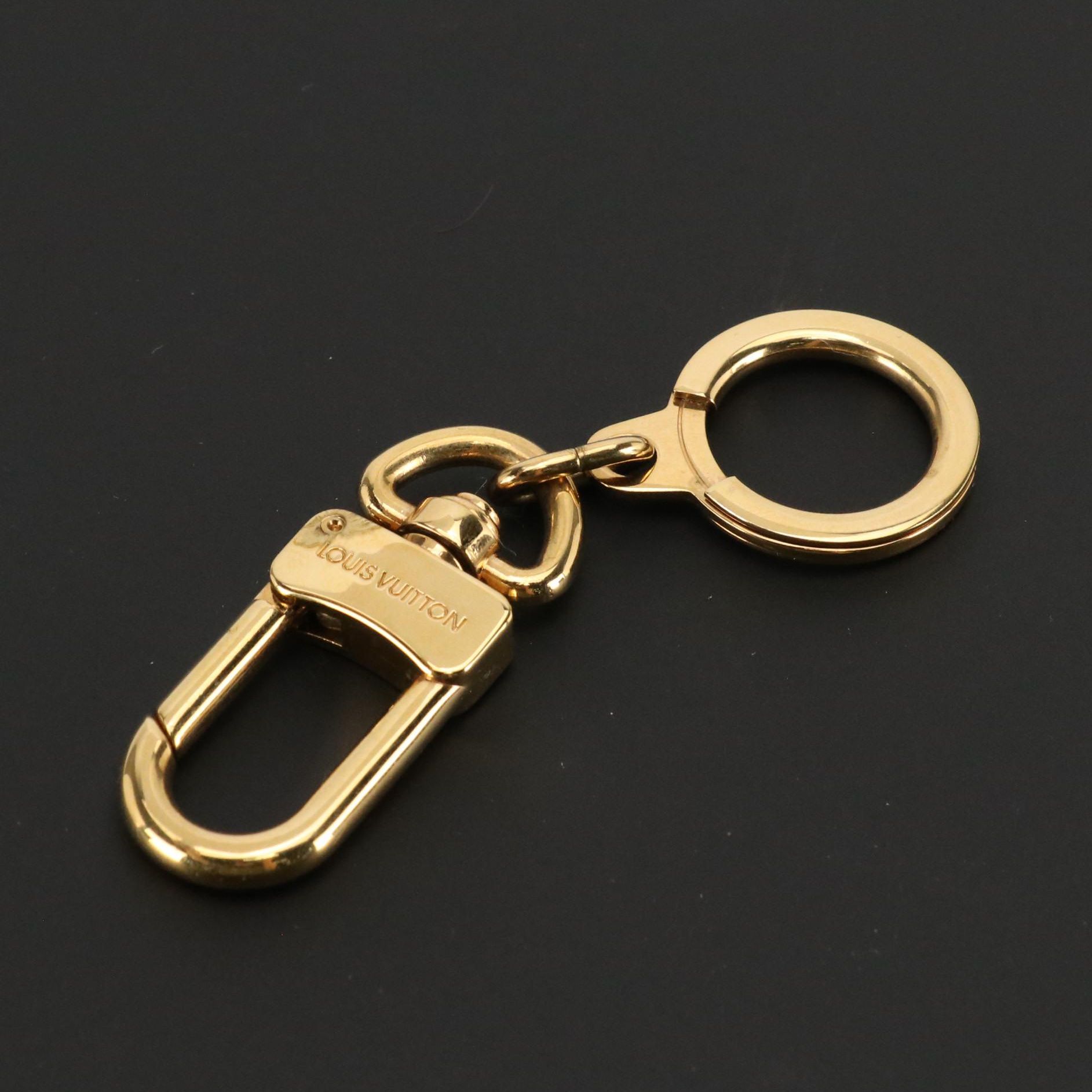 Louis Vuitton Small Gold Tone Key Ring