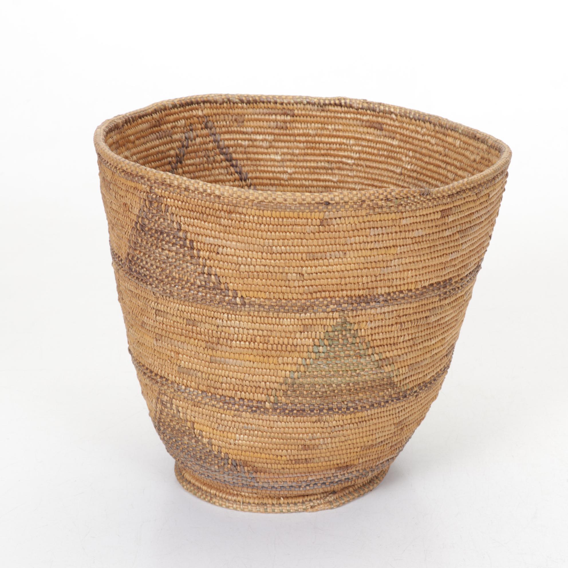 Woven Fiber Panama Baskets & Rattan Place Mat