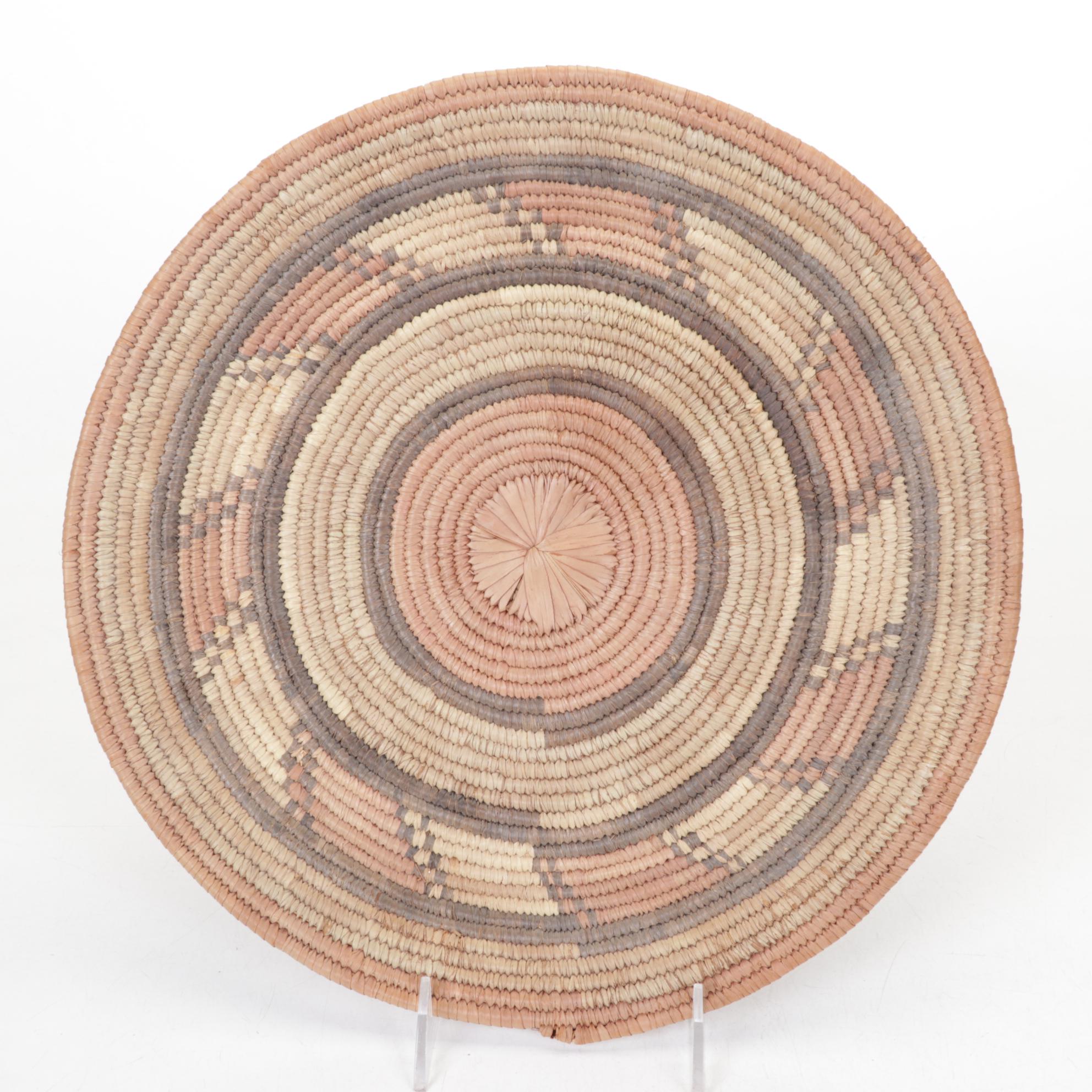 Woven Fiber Panama Baskets & Rattan Place Mat