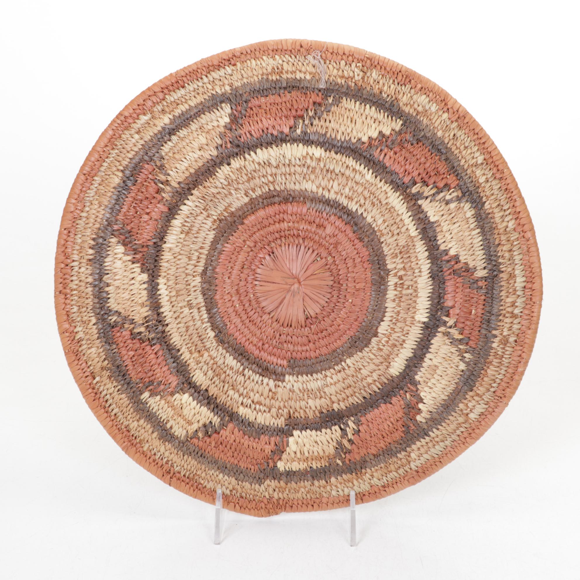 Woven Fiber Panama Baskets & Rattan Place Mat