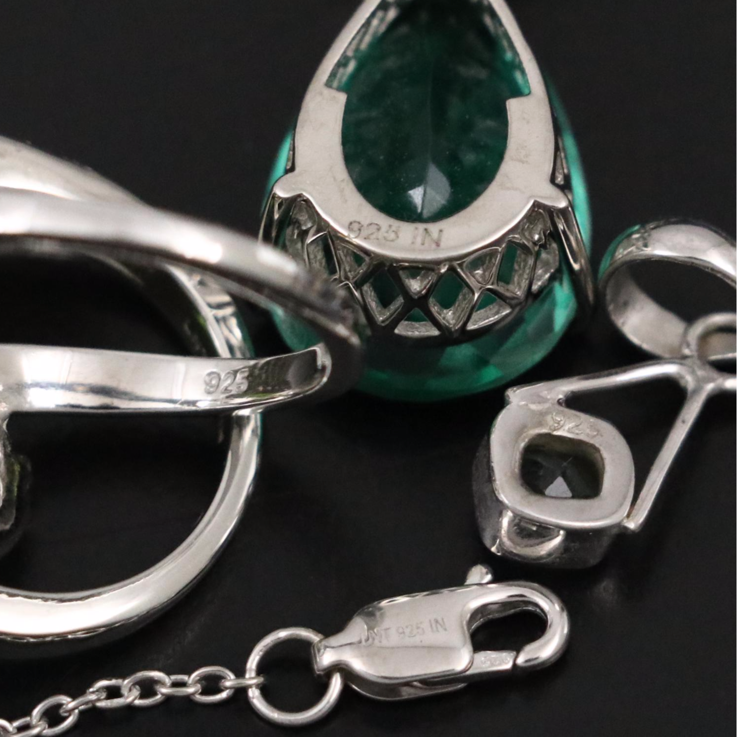 17 Assorted Sterling Silver Bracelets, Earrings, Necklaces, Pendants, and Rings