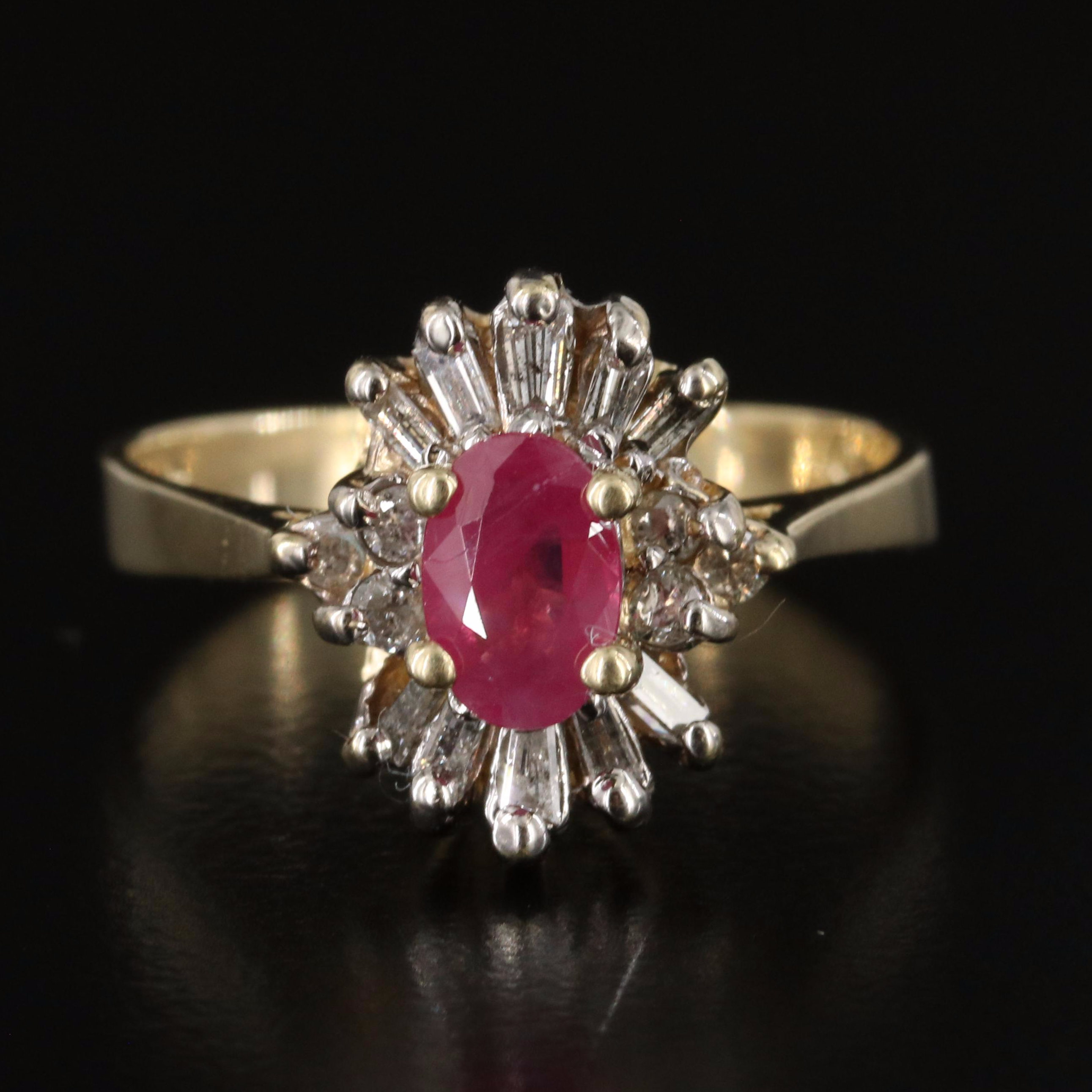 10K Ruby and Diamond Ring
