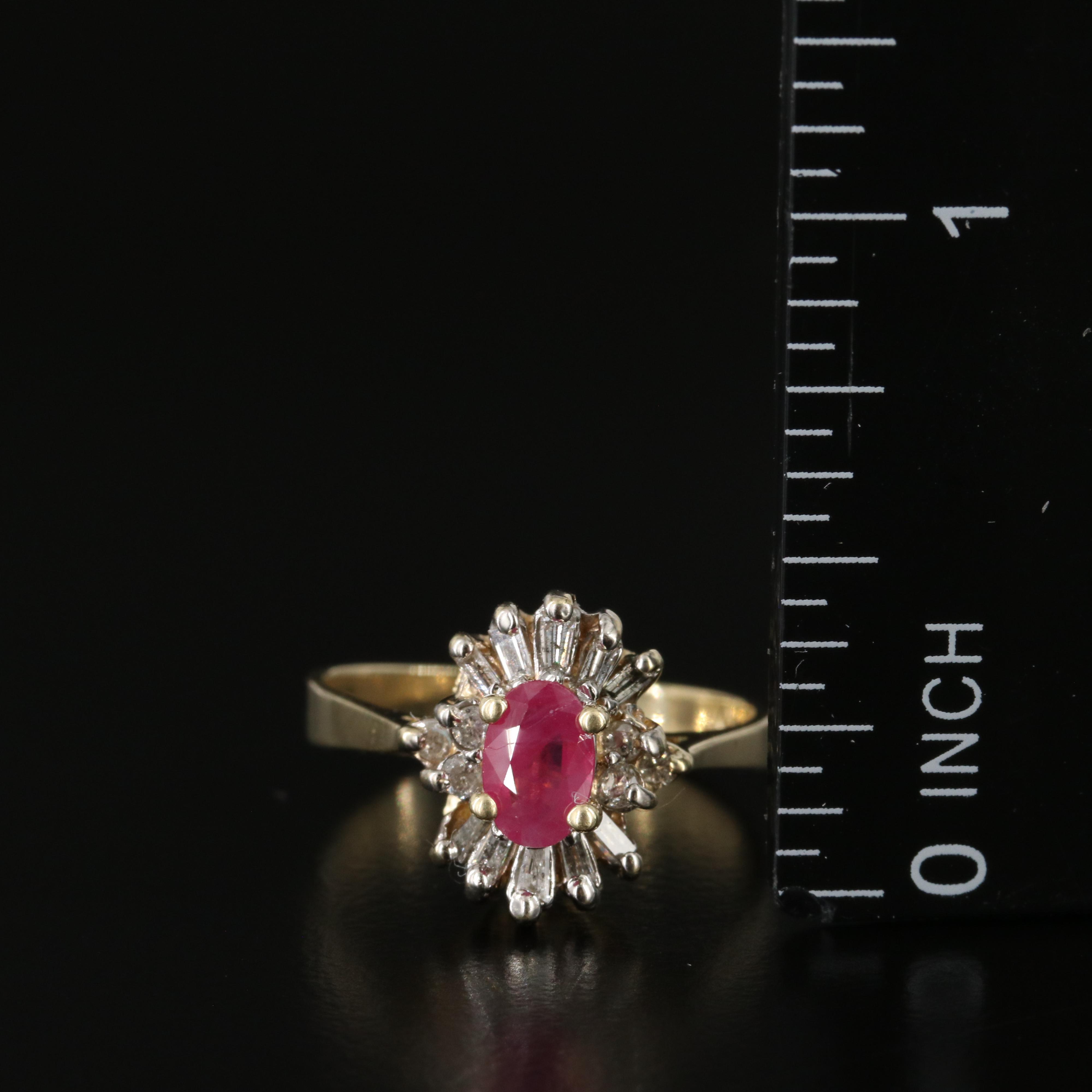 10K Ruby and Diamond Ring