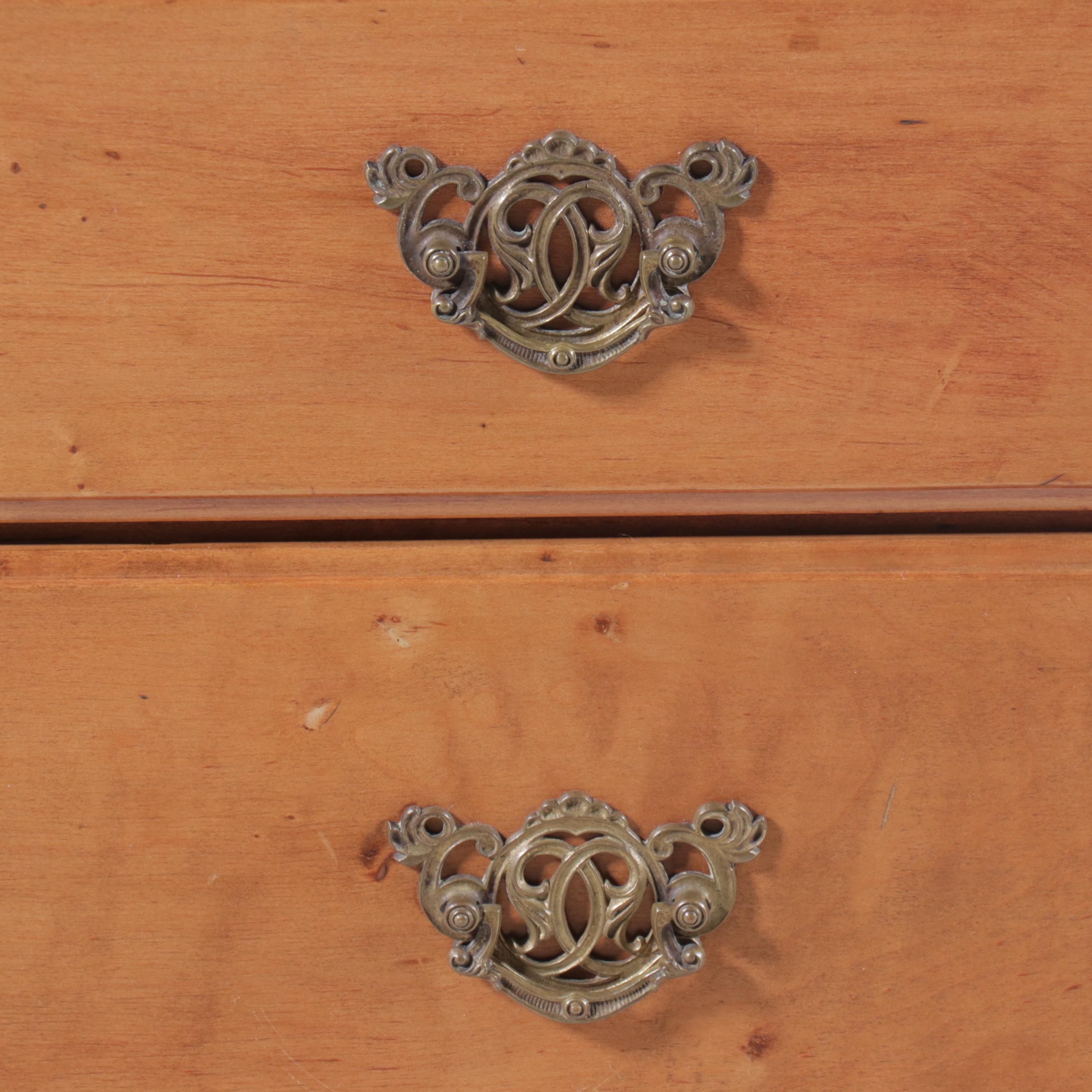 Federal Style Maple Four-Drawer Chest with Claw and Ball Feet, 20th Century