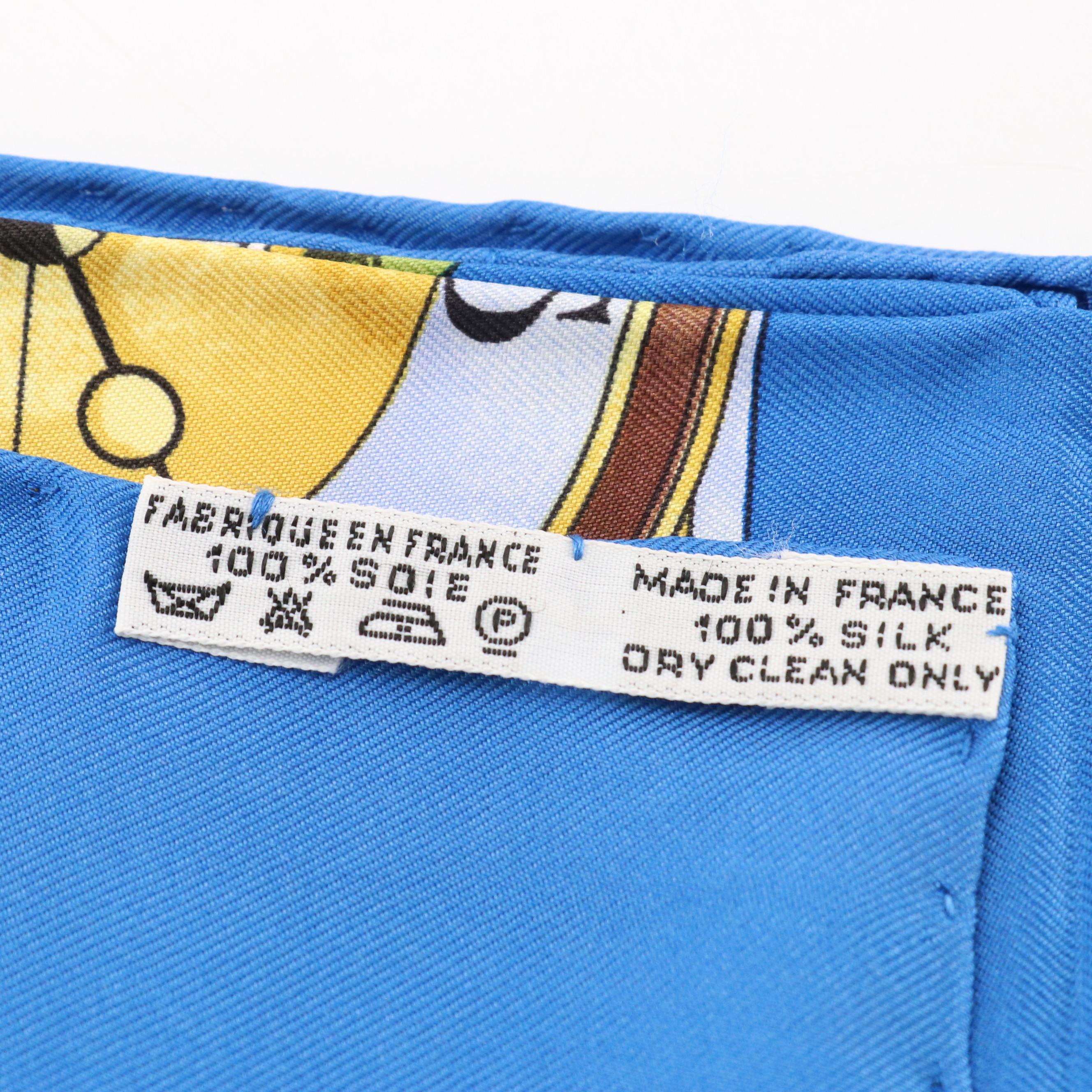 Hermès "La Ronde des Heures" Scarf 90 in Silk Twill