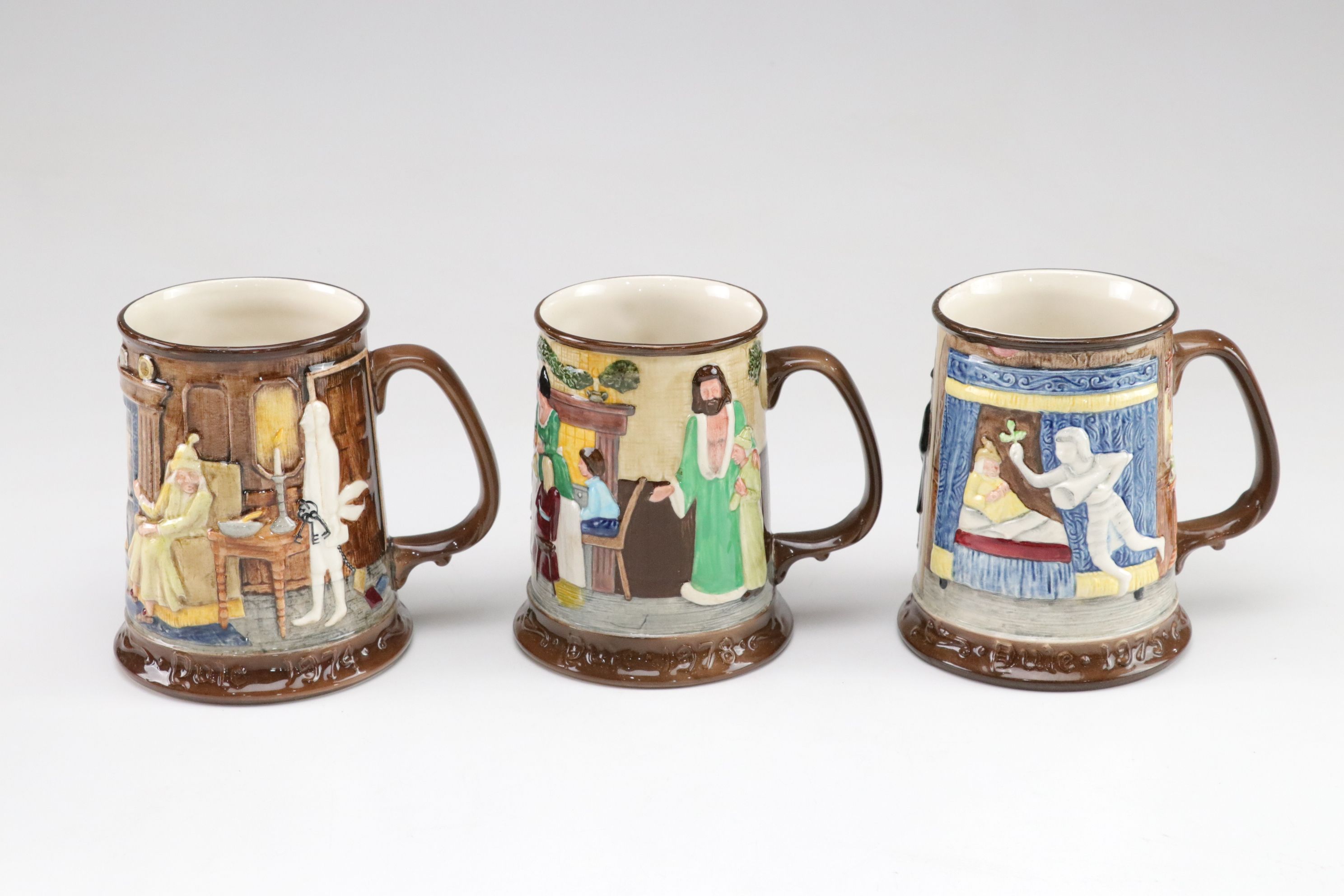 Six Beswick Collectors International Ceramic Christmas Mugs and More