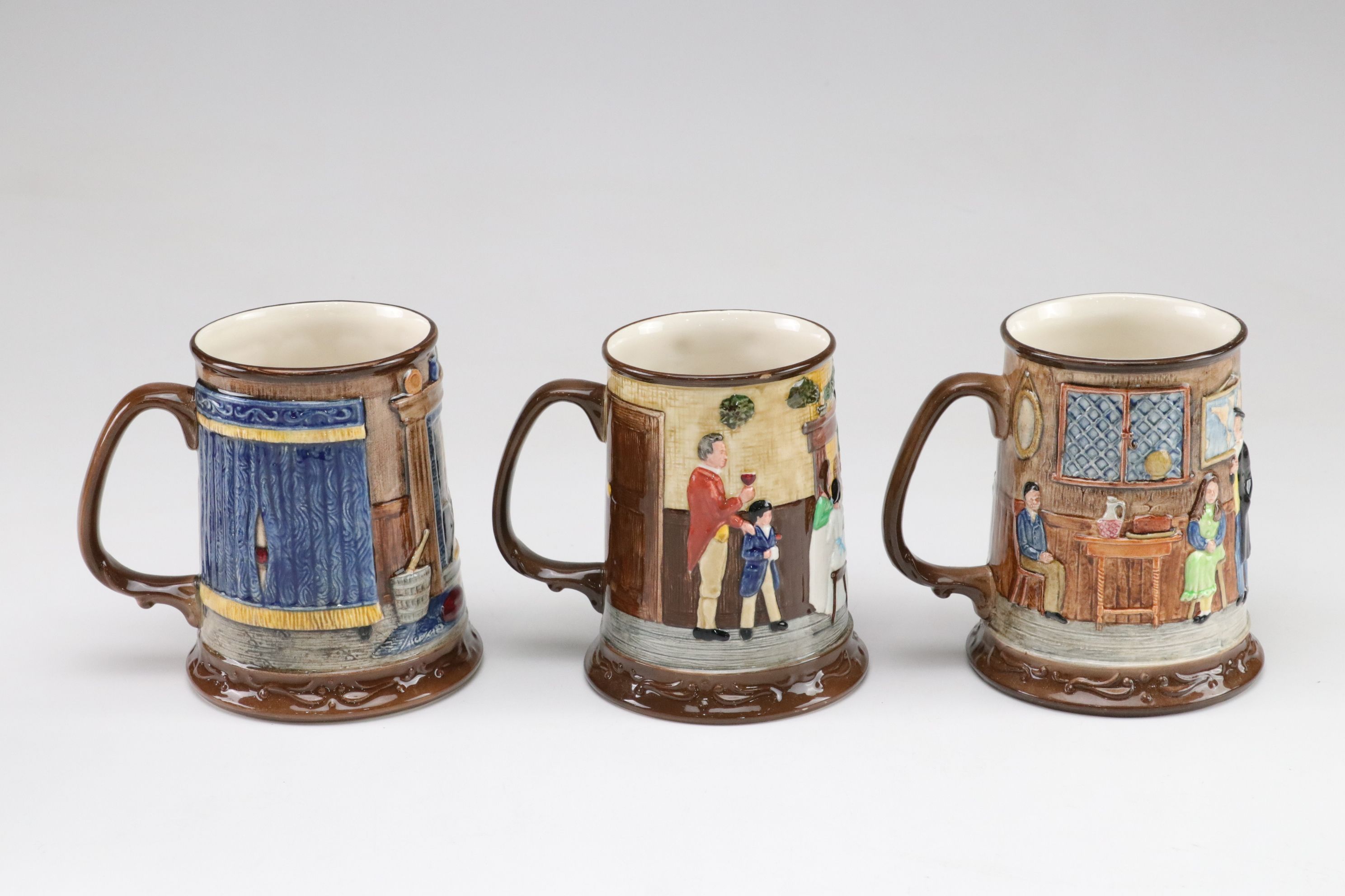 Six Beswick Collectors International Ceramic Christmas Mugs and More
