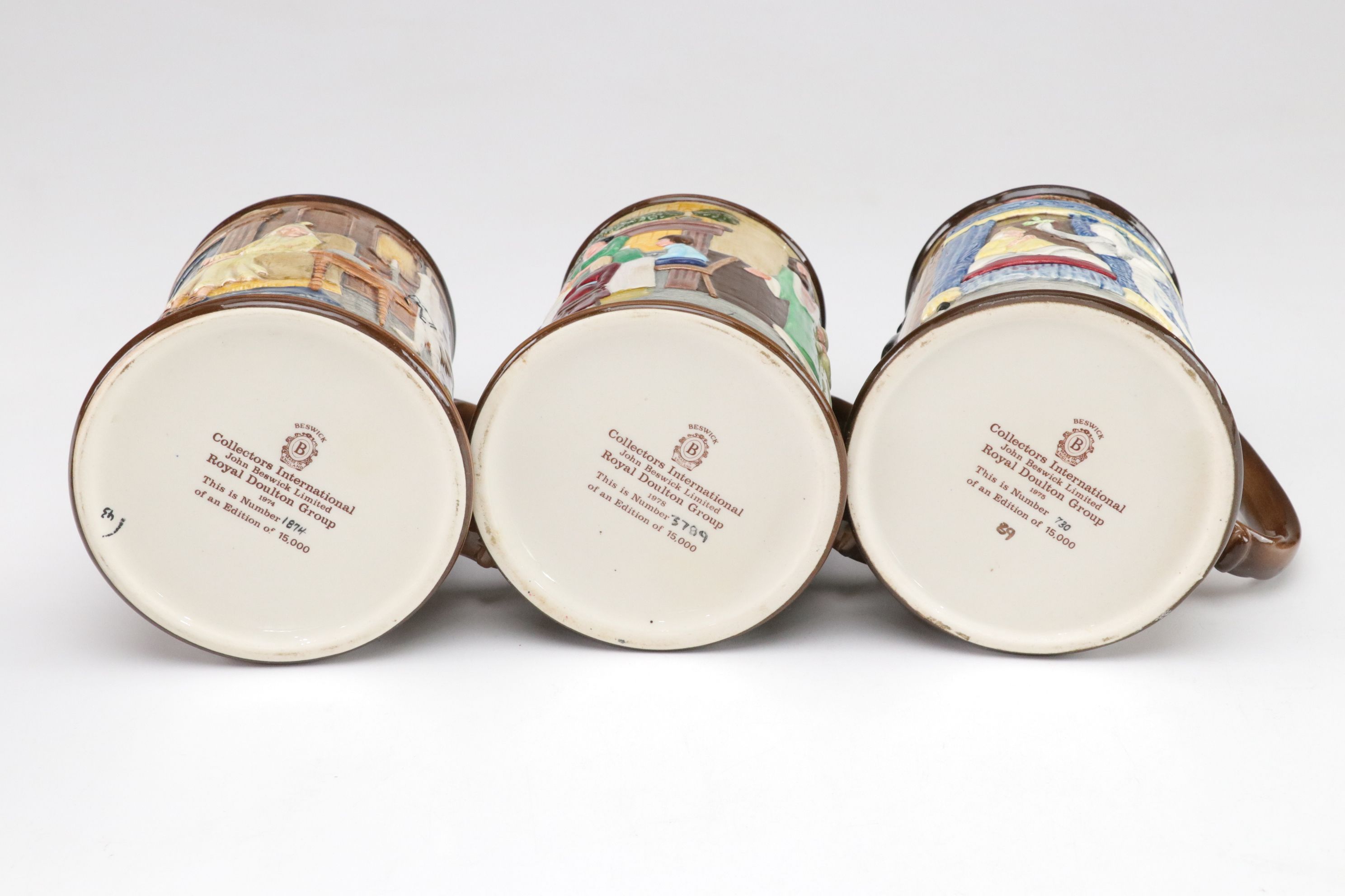 Six Beswick Collectors International Ceramic Christmas Mugs and More