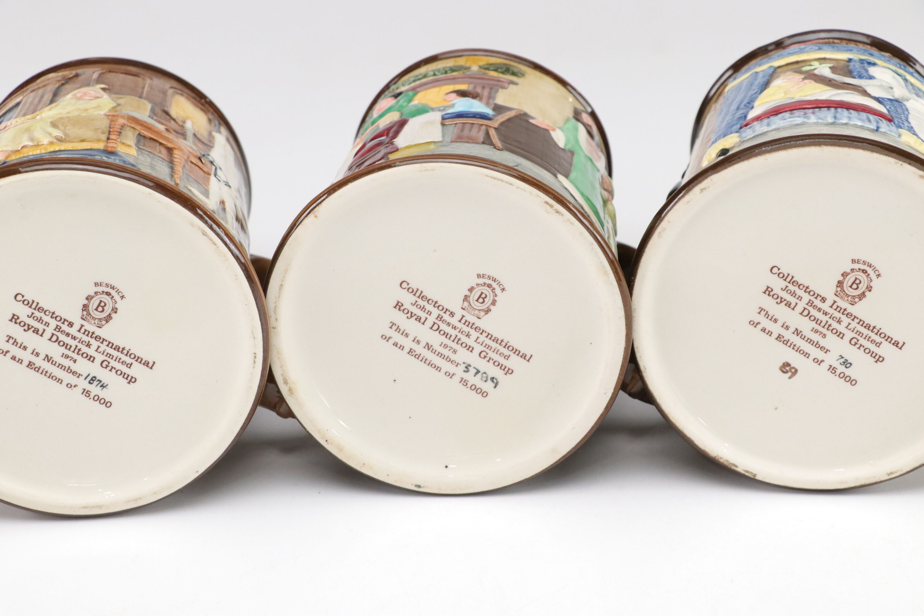 Six Beswick Collectors International Ceramic Christmas Mugs and More