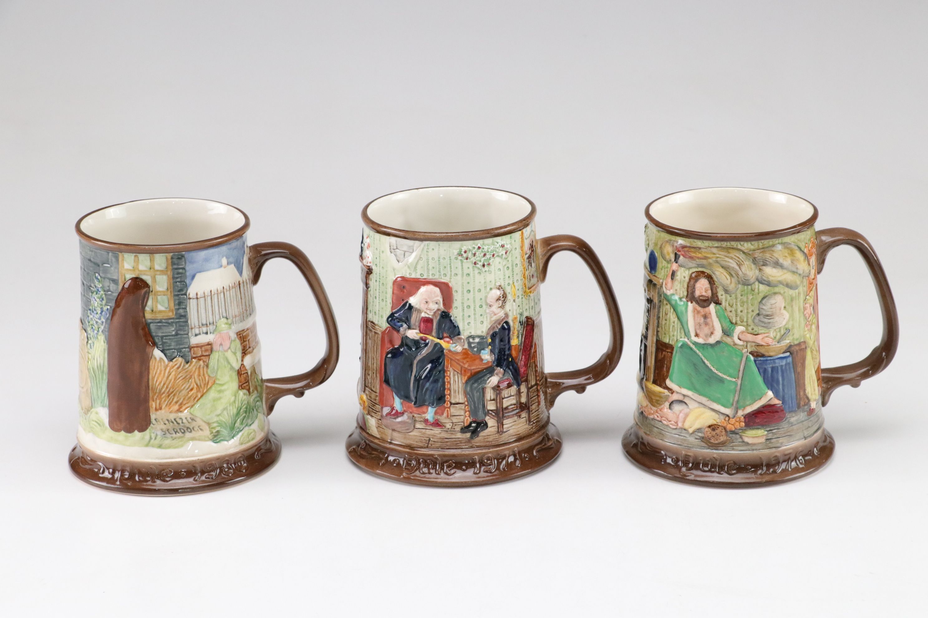 Six Beswick Collectors International Ceramic Christmas Mugs and More