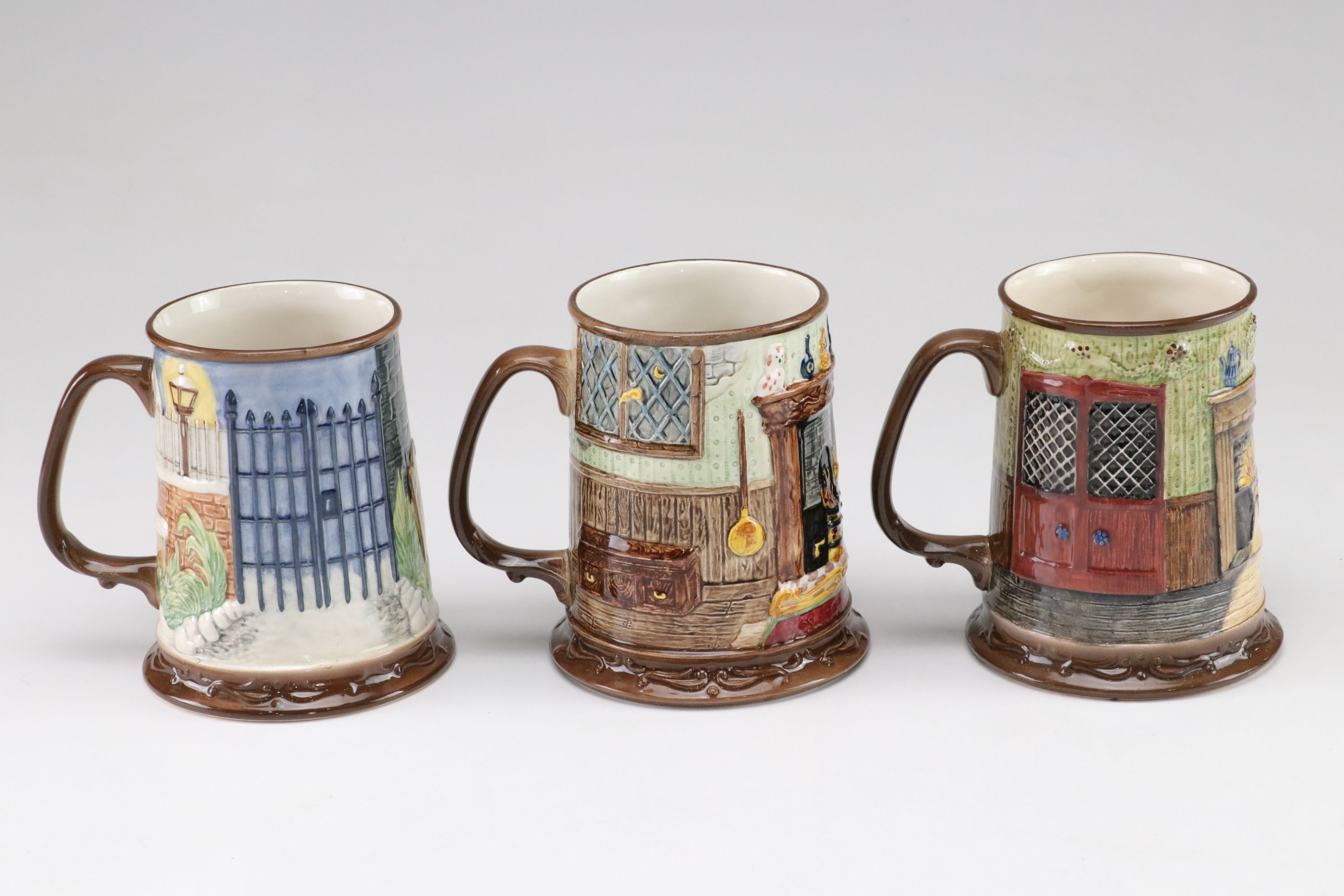 Six Beswick Collectors International Ceramic Christmas Mugs and More