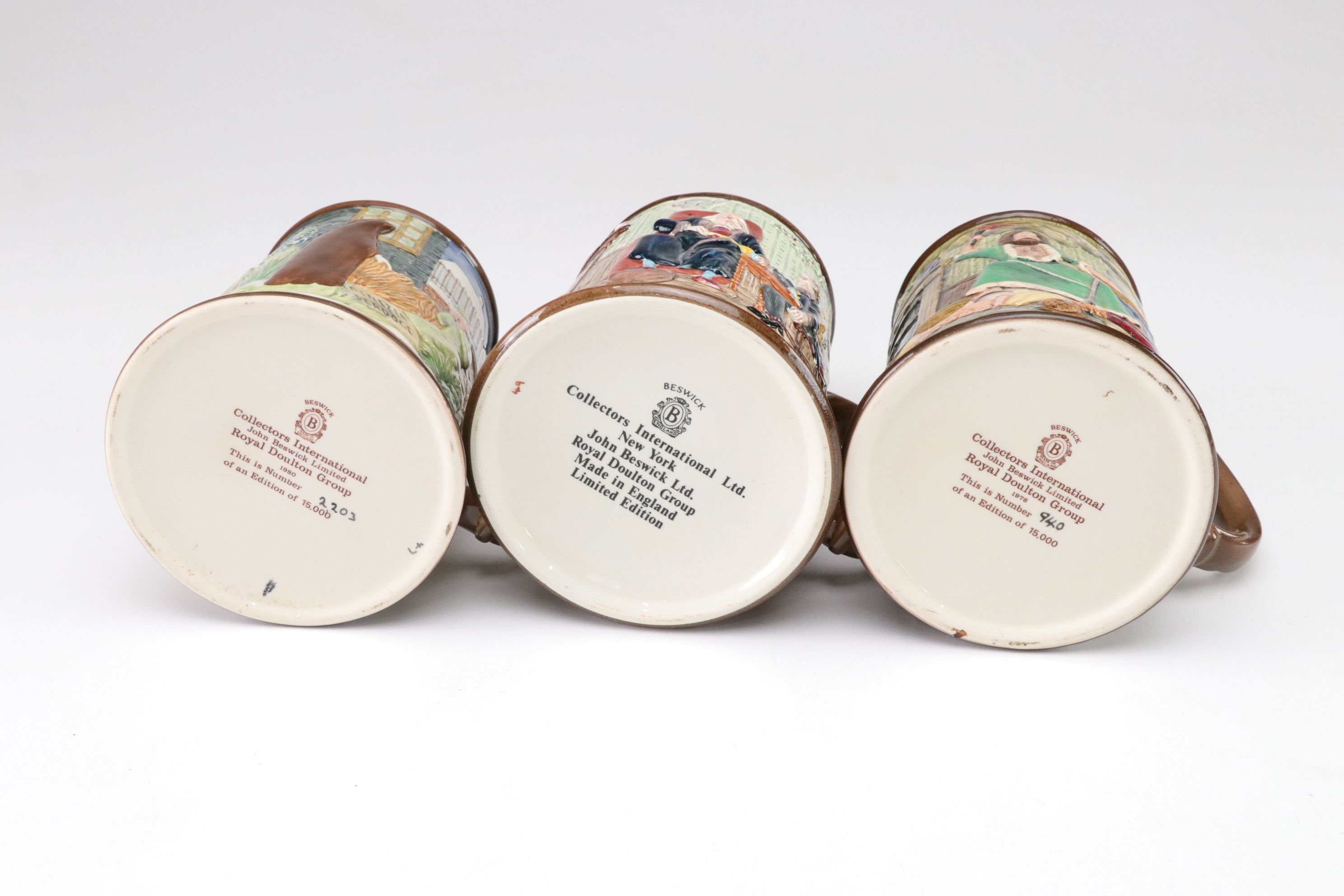 Six Beswick Collectors International Ceramic Christmas Mugs and More