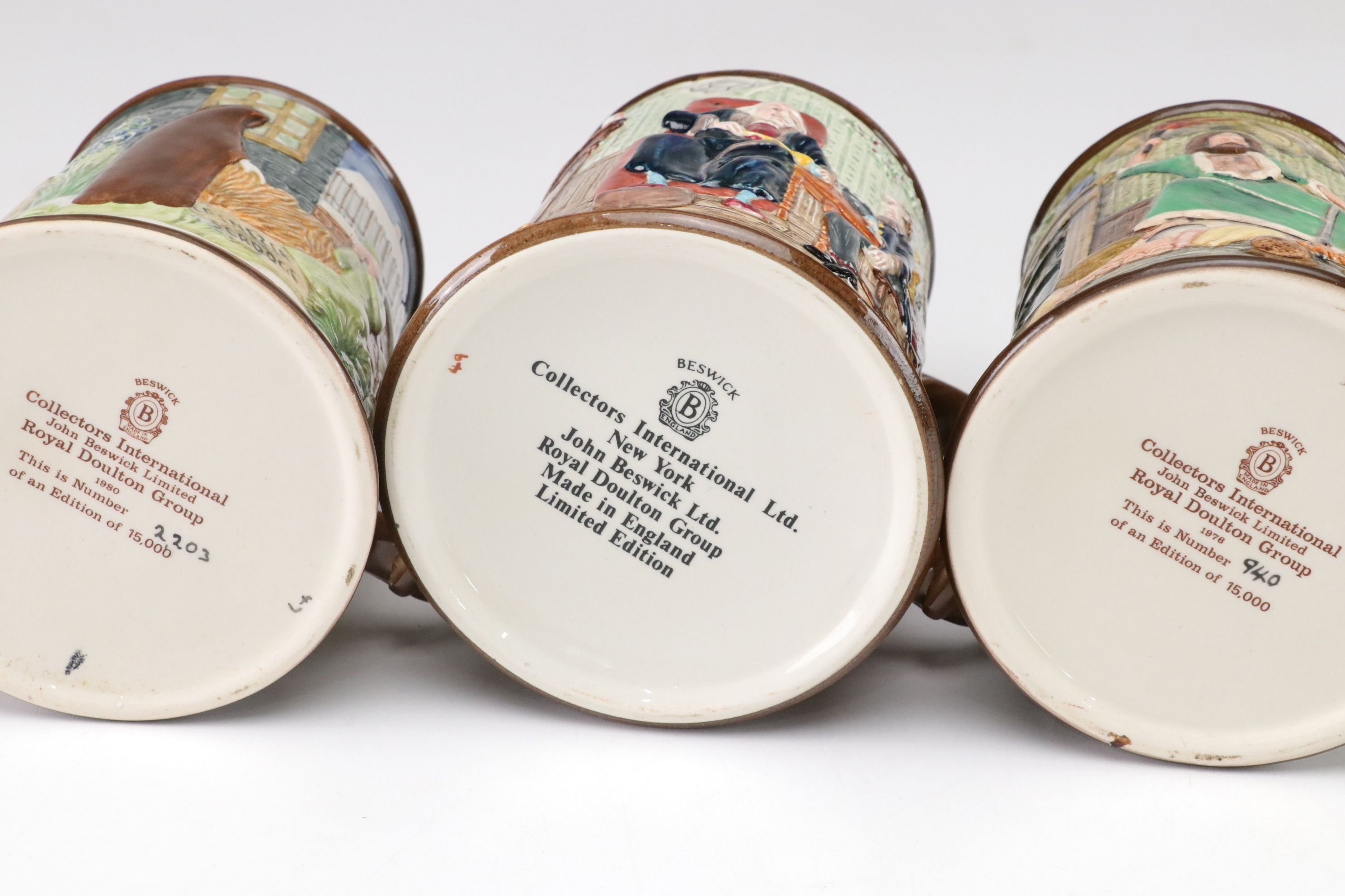 Six Beswick Collectors International Ceramic Christmas Mugs and More