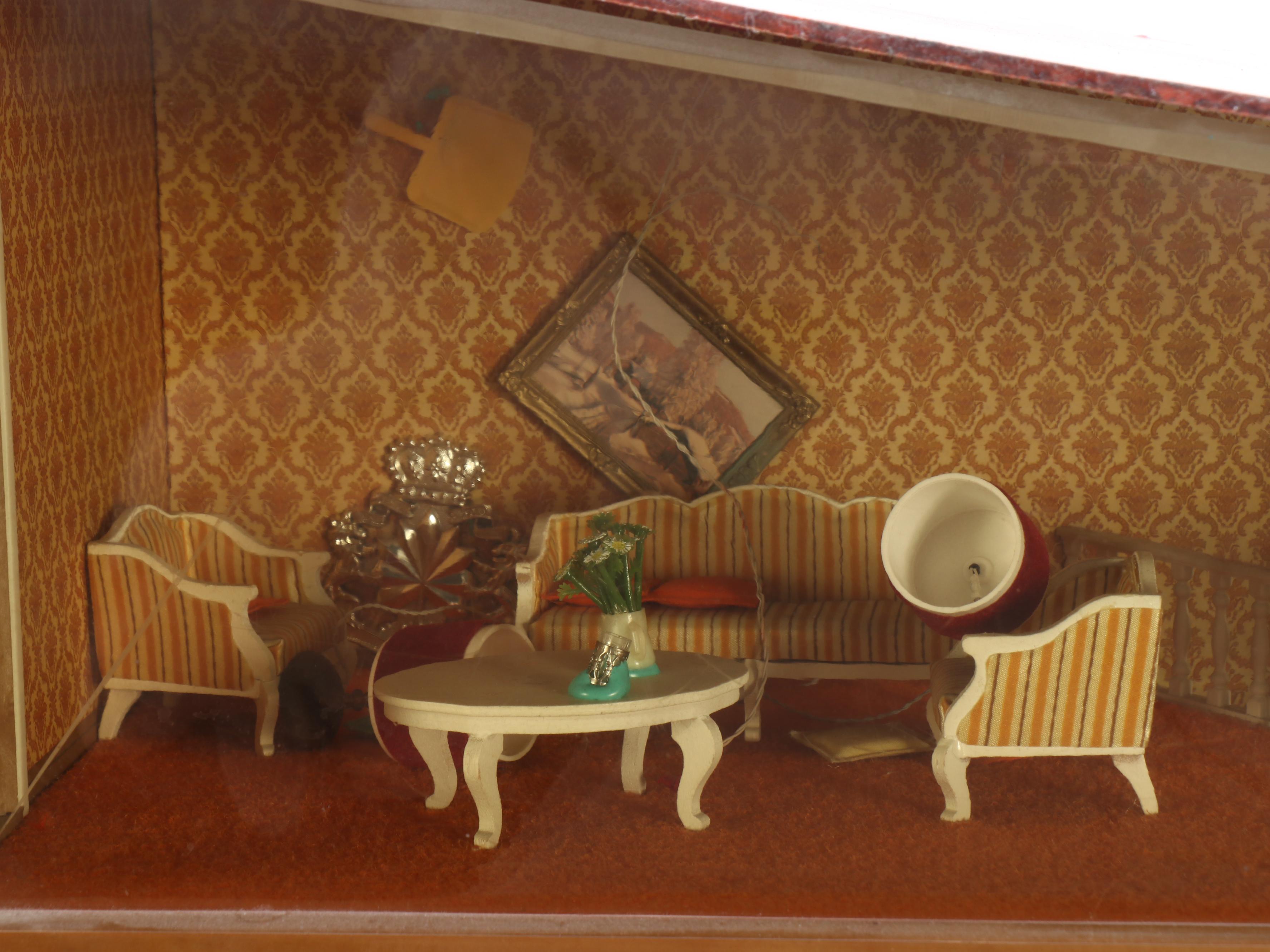 Lundby Dollhouse with Furniture, Doll, and More Accessories, Mid to Late 20th C.