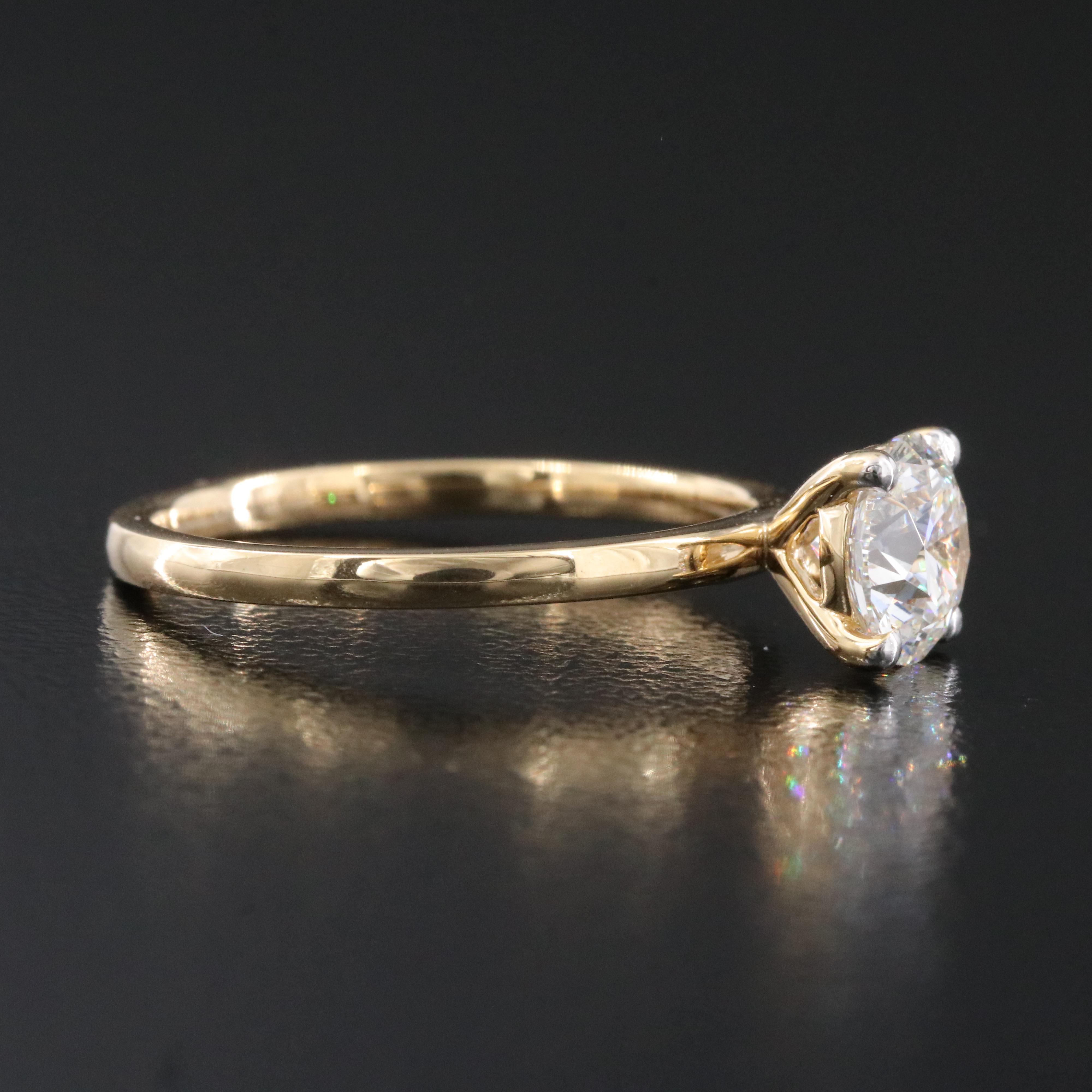 14K 1.00 CT Lab Grown Diamond Solitaire Ring with IGI Report