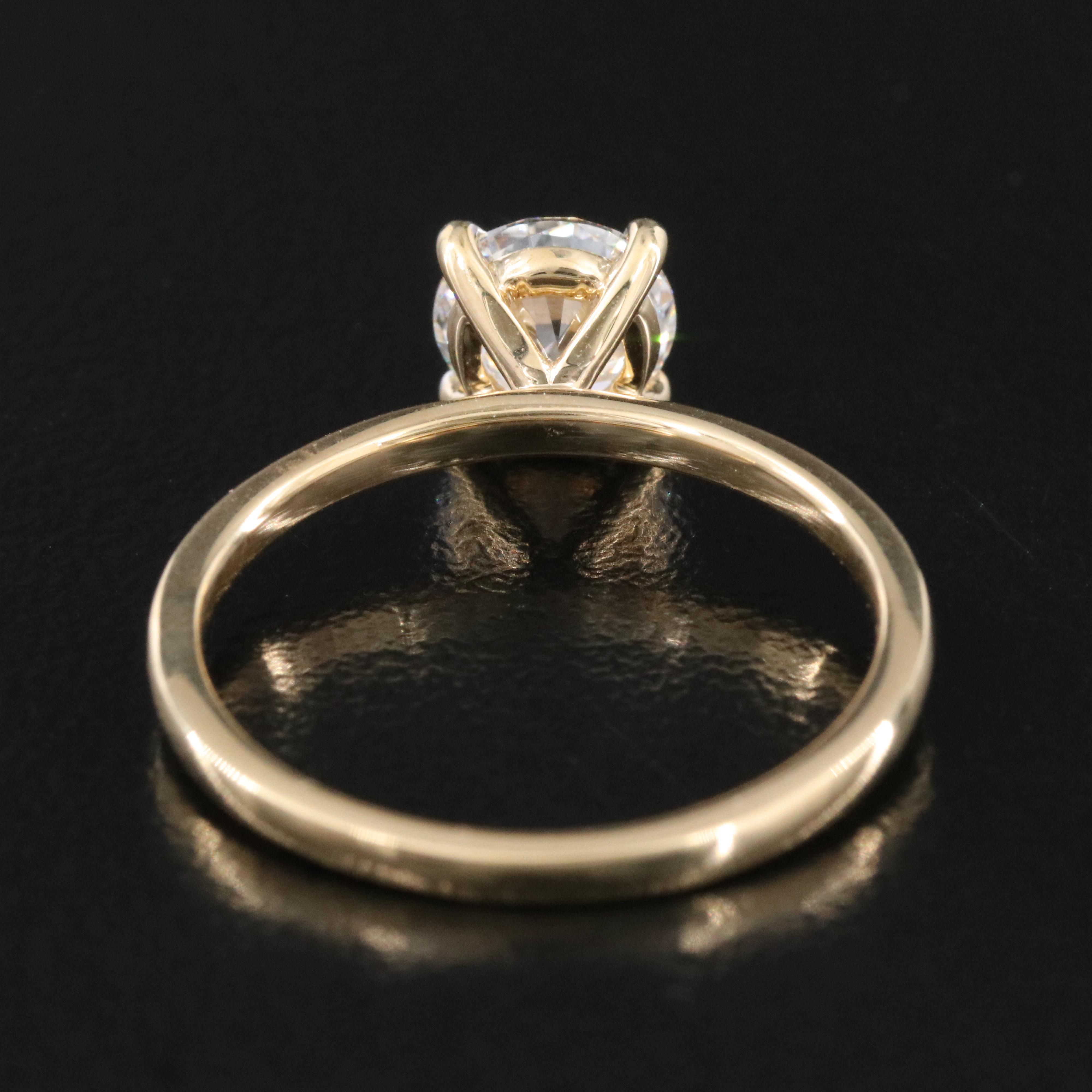 14K 1.00 CT Lab Grown Diamond Solitaire Ring with IGI Report