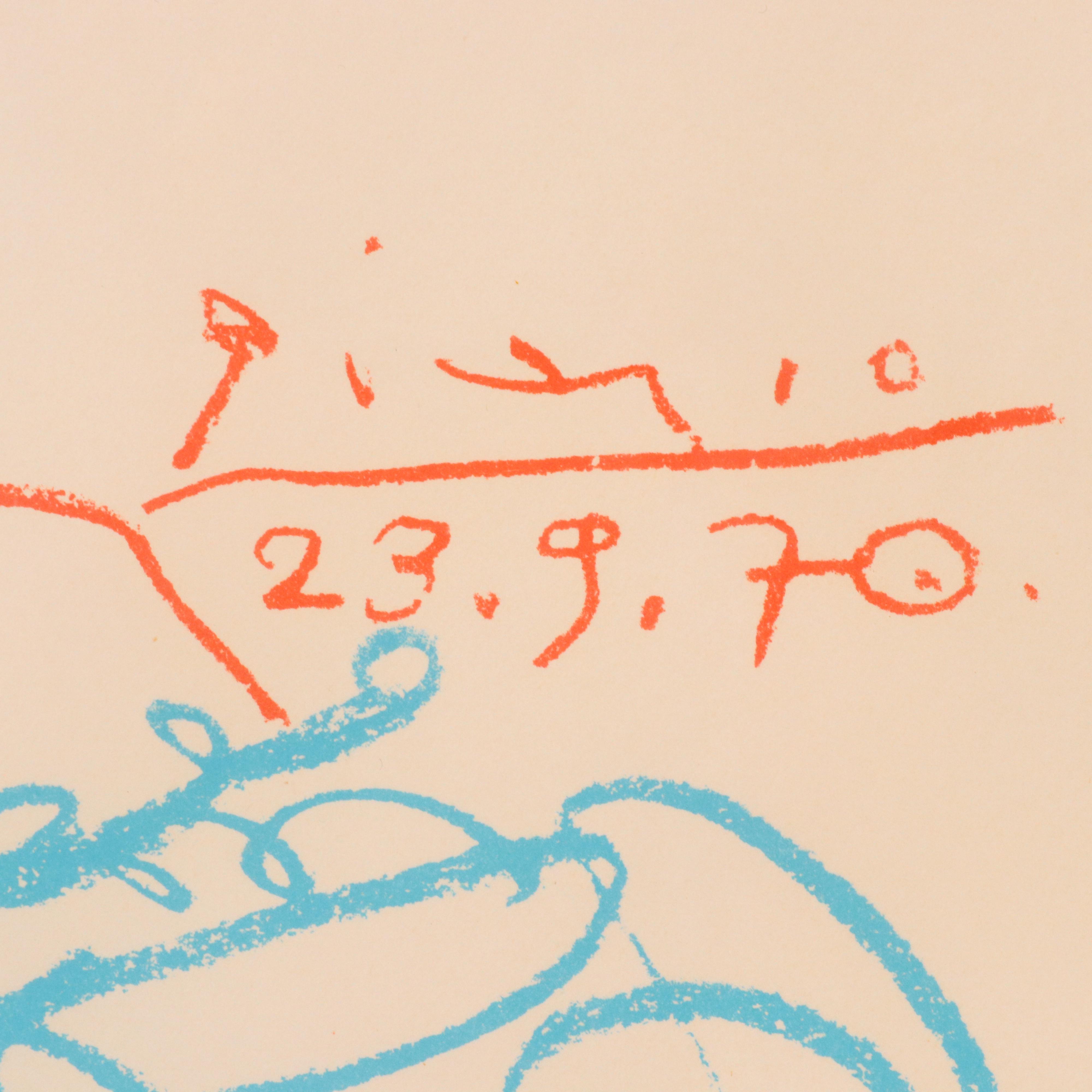 Collector's Guild Pablo Picasso Color Lithograph "Young Spanish Peasant," 1971