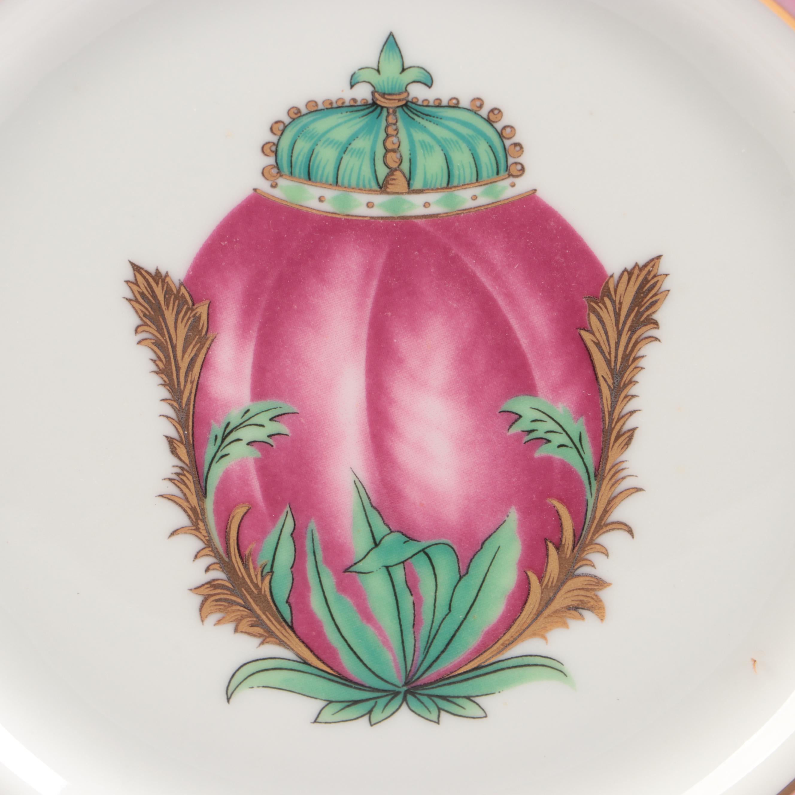 Email de Limoges Porcelain Plates Faberge Egg Plates