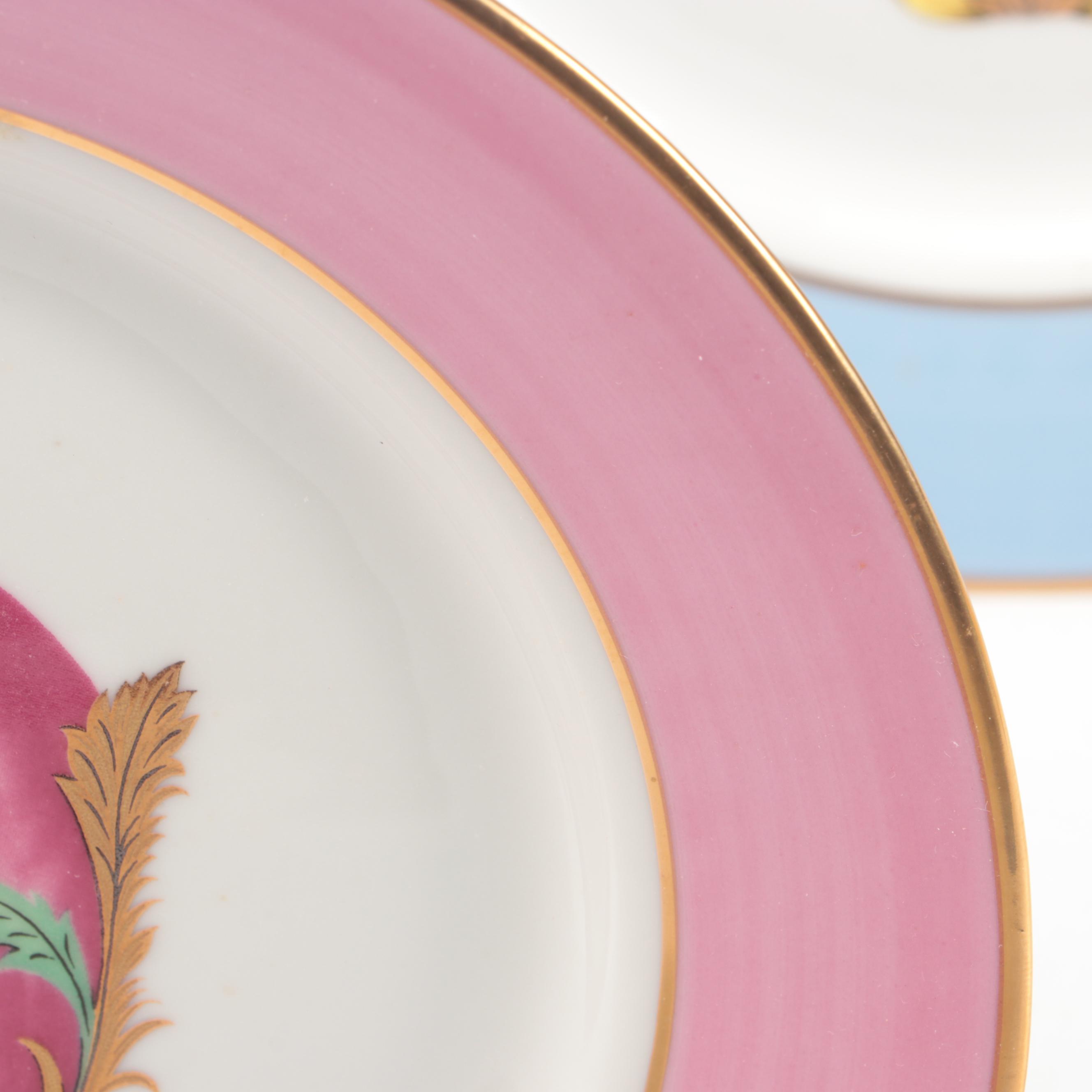 Email de Limoges Porcelain Plates Faberge Egg Plates