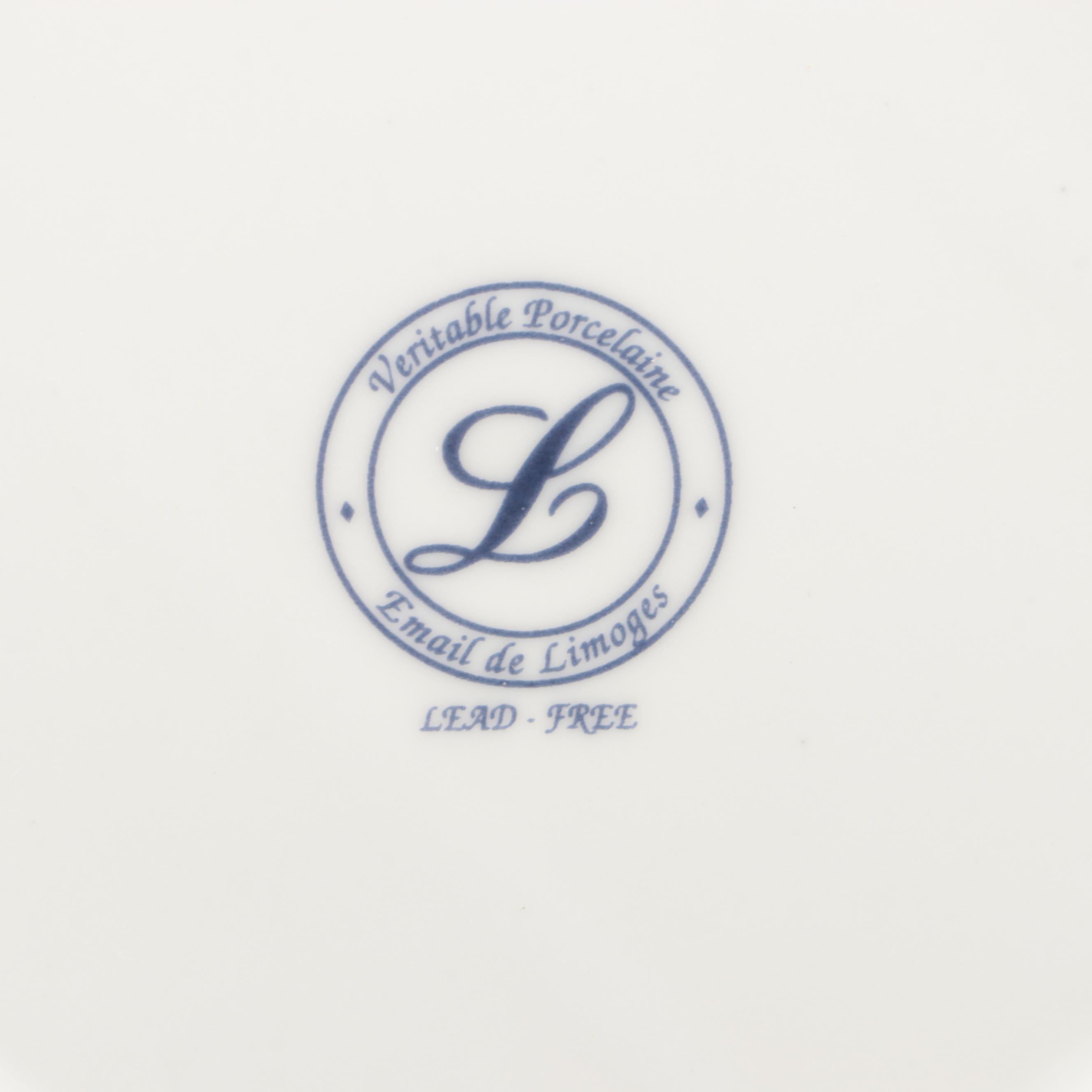 Email de Limoges Porcelain Plates Faberge Egg Plates