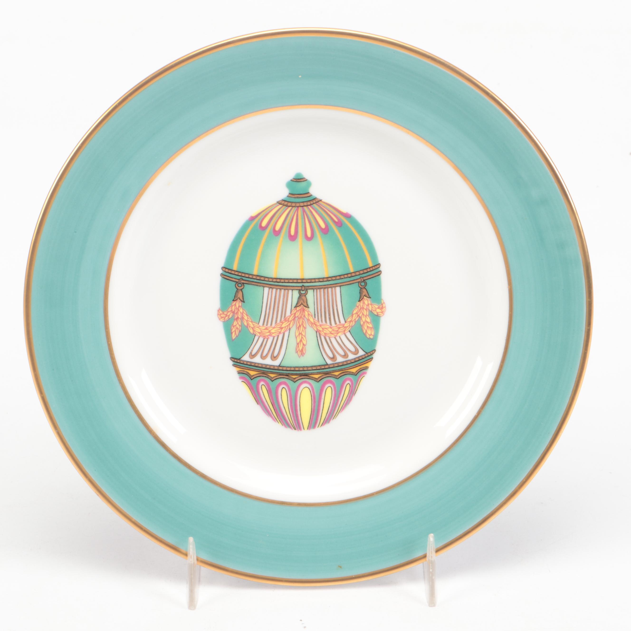 Email de Limoges Porcelain Plates Faberge Egg Plates