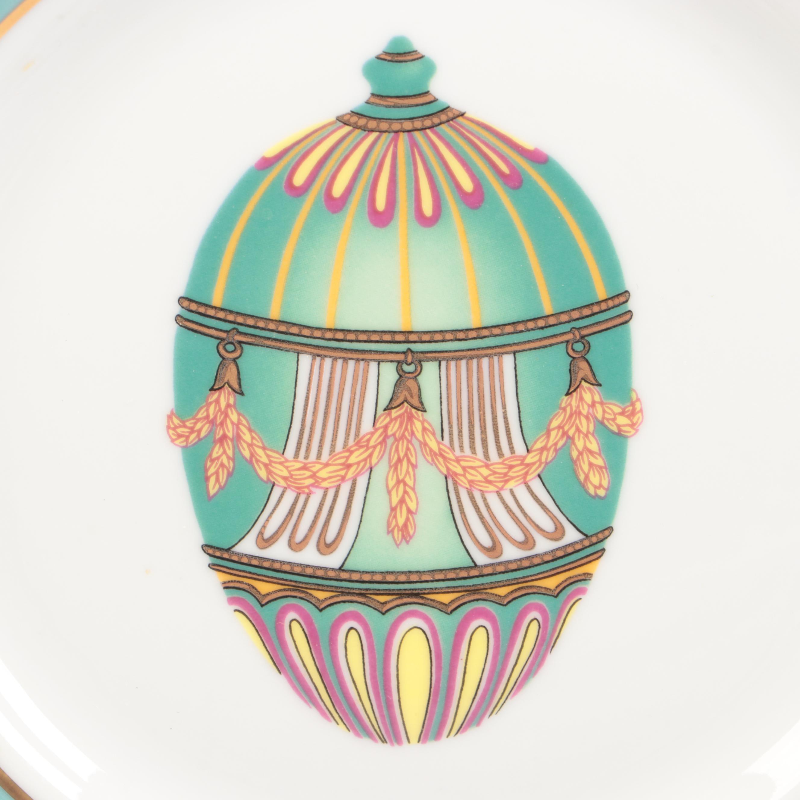 Email de Limoges Porcelain Plates Faberge Egg Plates