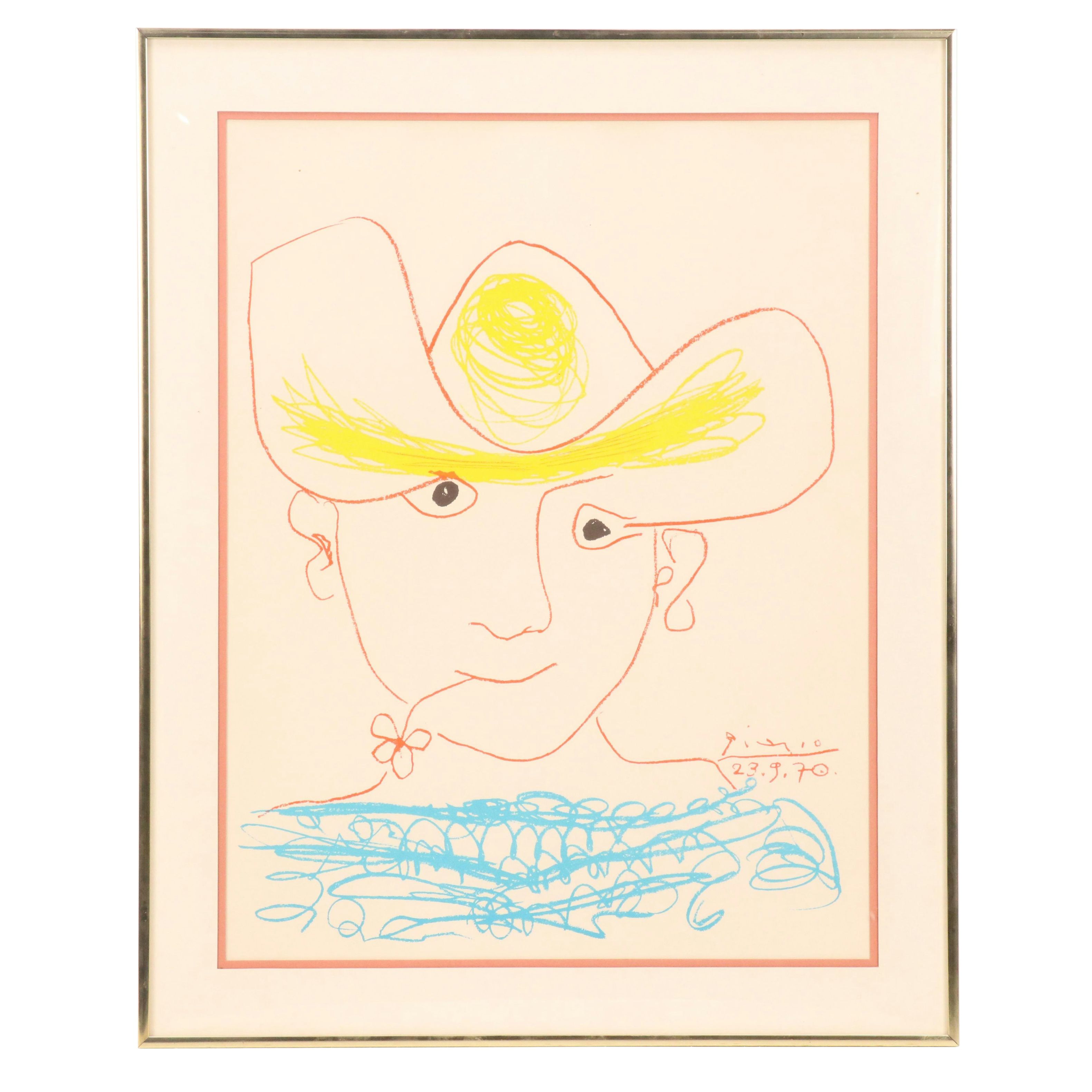 Collector's Guild Pablo Picasso Color Lithograph "Young Spanish Peasant," 1971