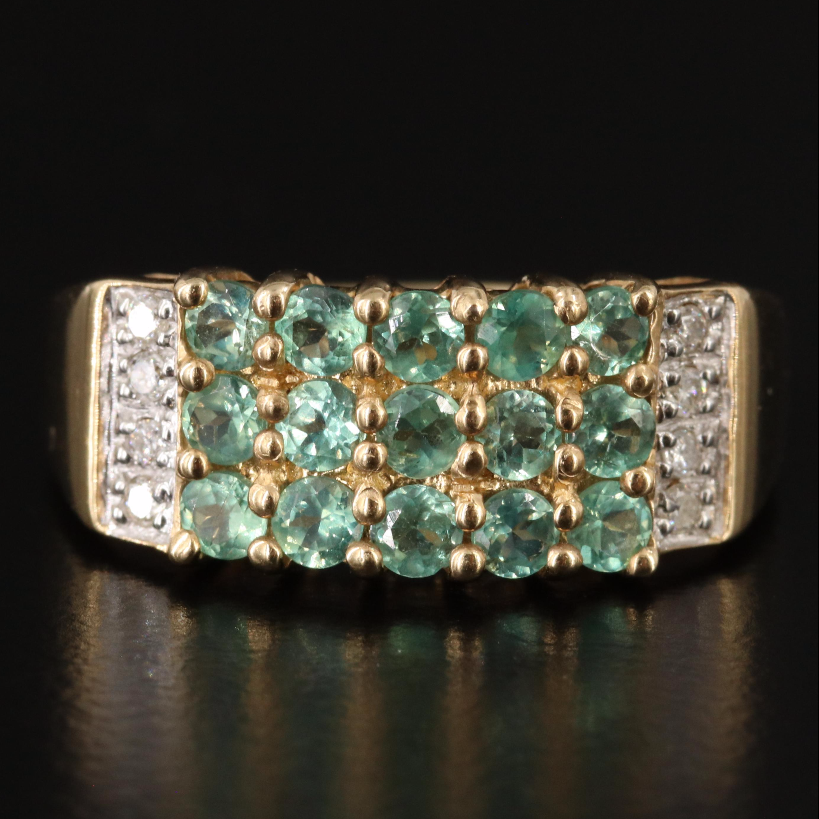 14K Alexandrite and Diamond Ring