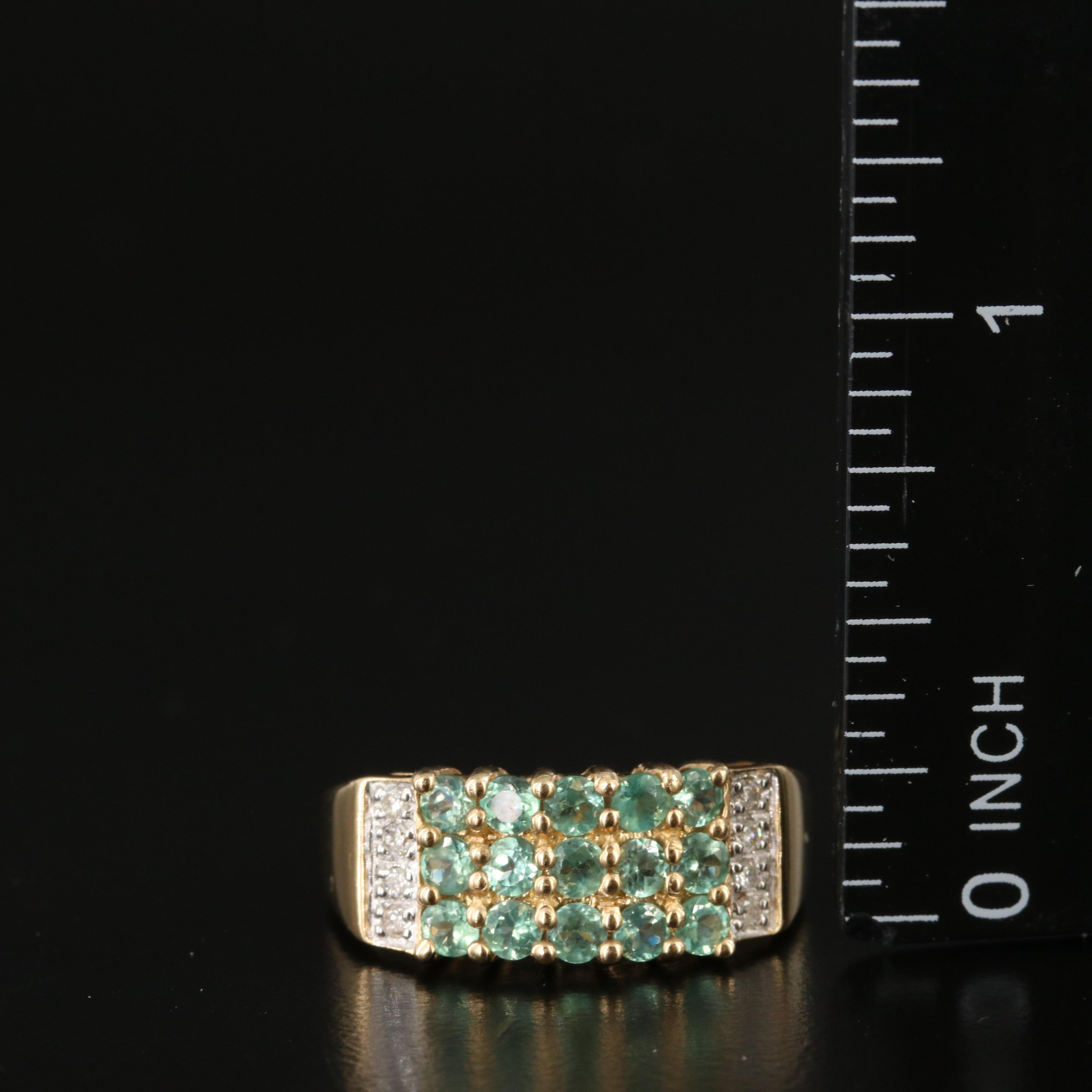14K Alexandrite and Diamond Ring