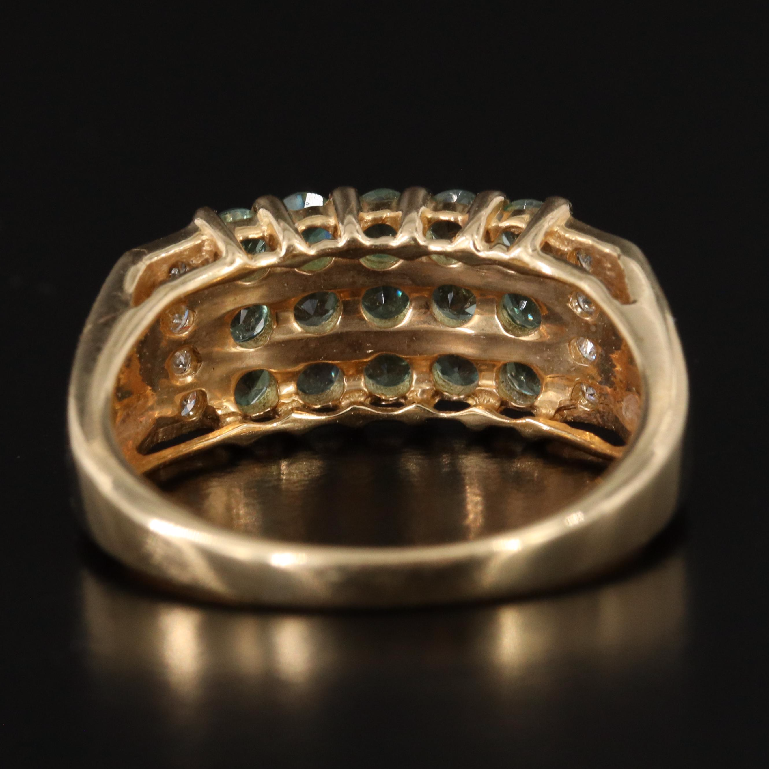 14K Alexandrite and Diamond Ring