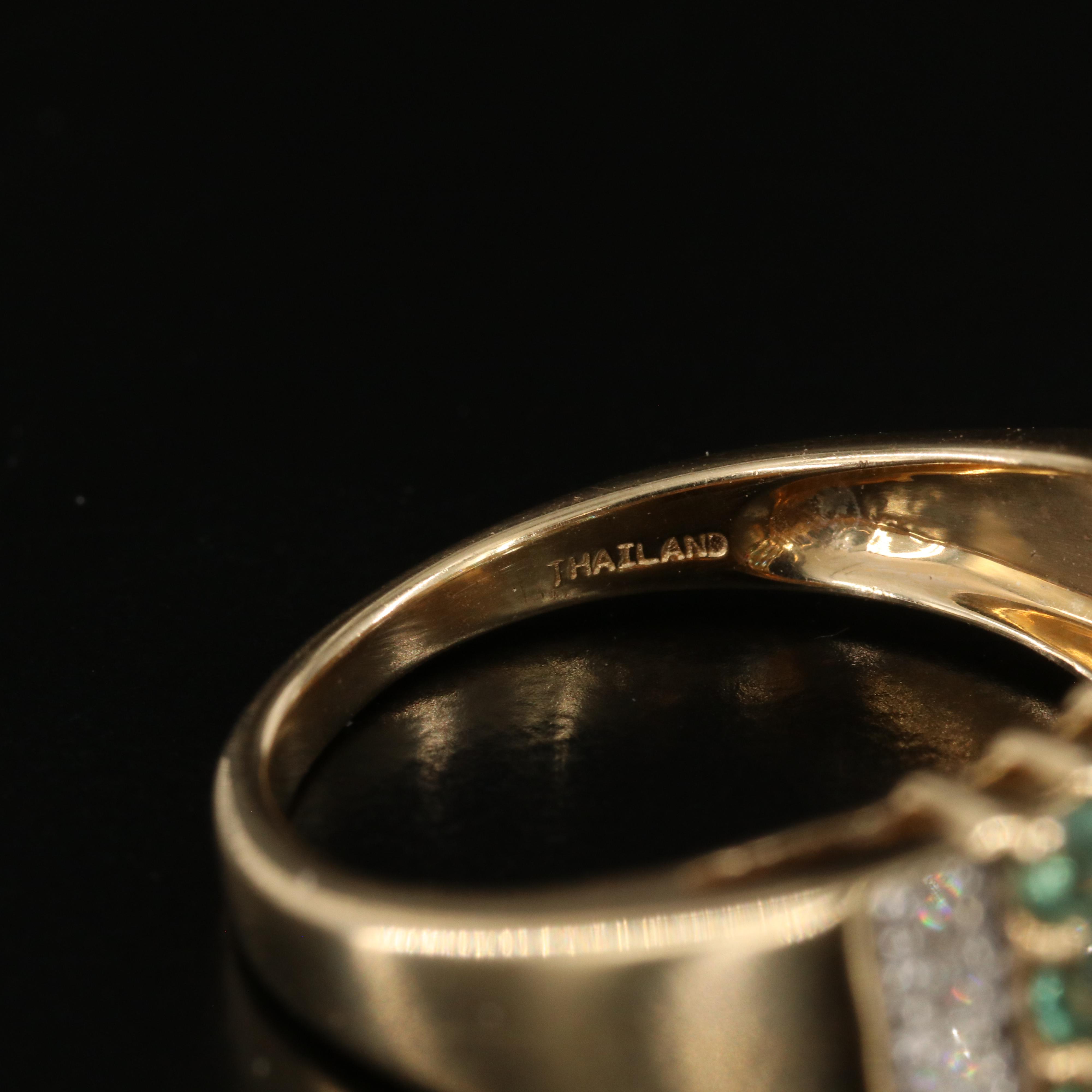 14K Alexandrite and Diamond Ring