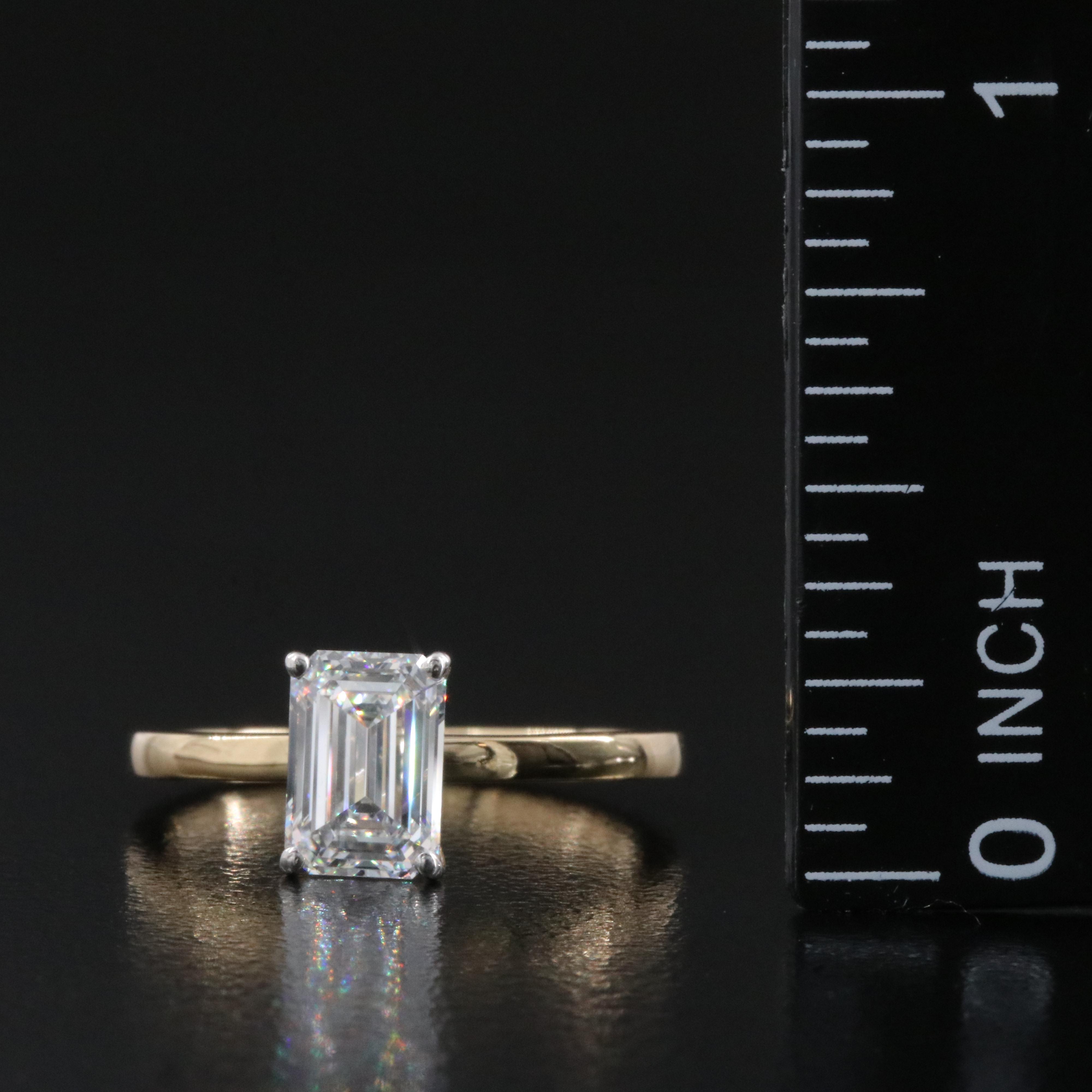 14K 1.23 CT Lab Grown Diamond Solitaire Ring with IGI Report