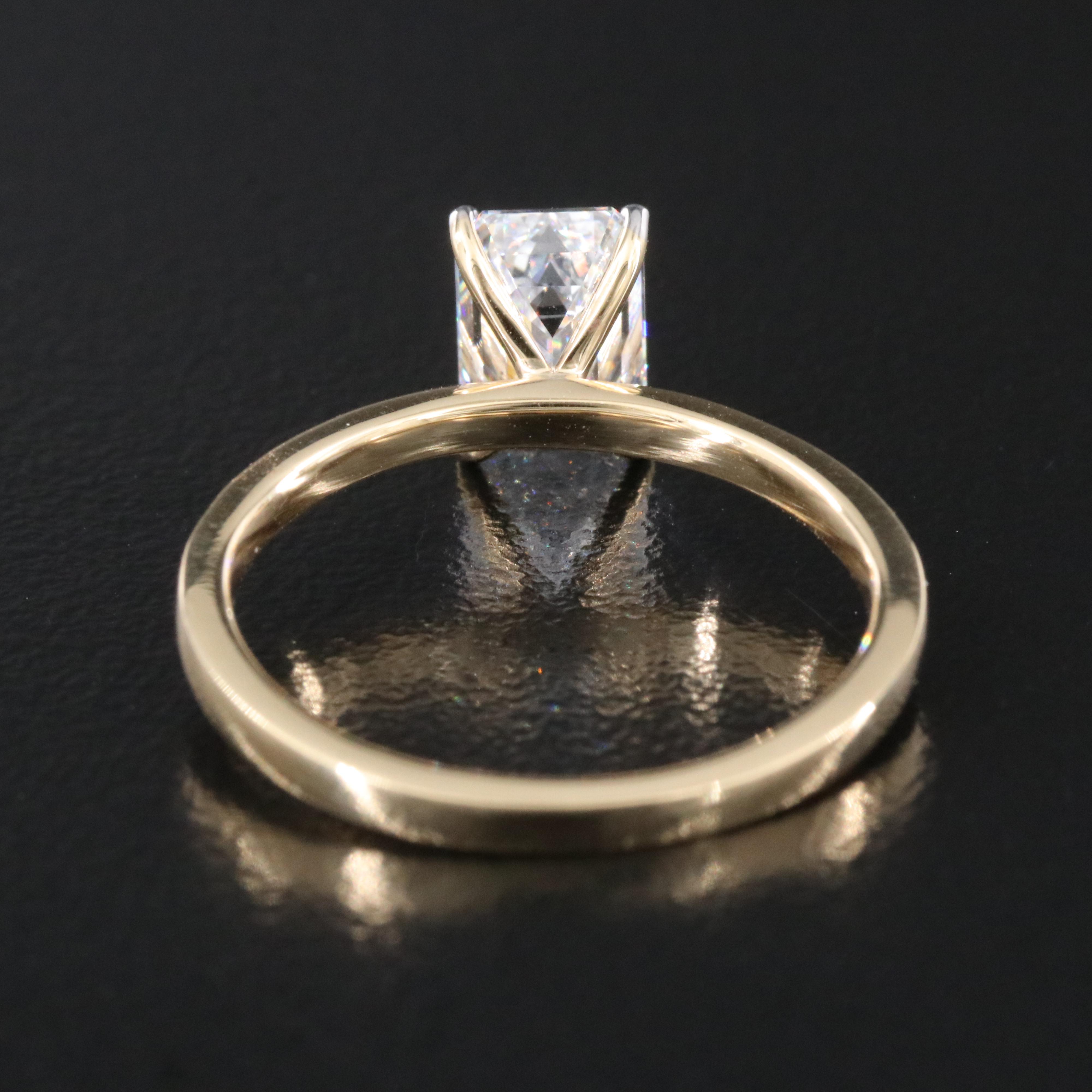 14K 1.23 CT Lab Grown Diamond Solitaire Ring with IGI Report