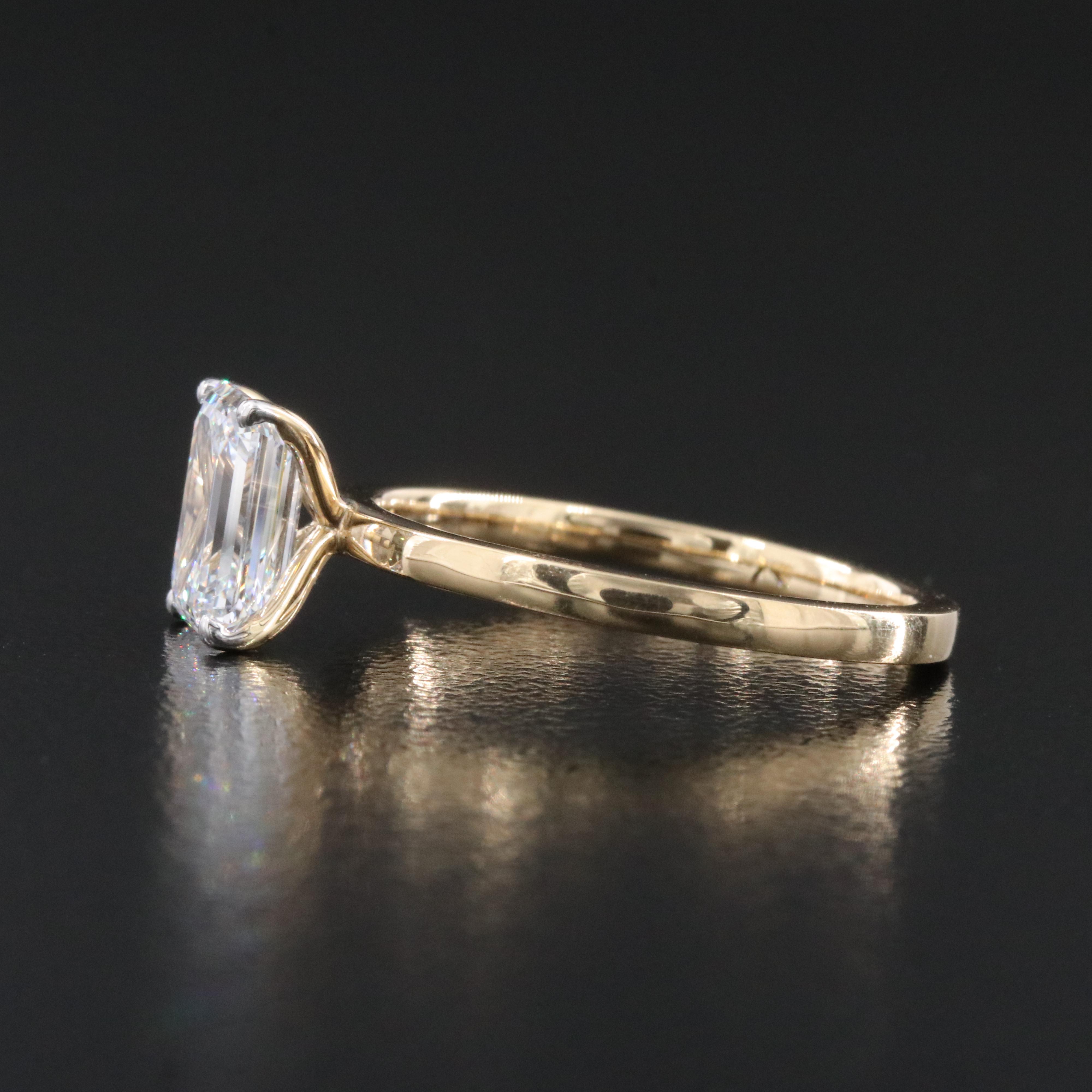 14K 1.23 CT Lab Grown Diamond Solitaire Ring with IGI Report