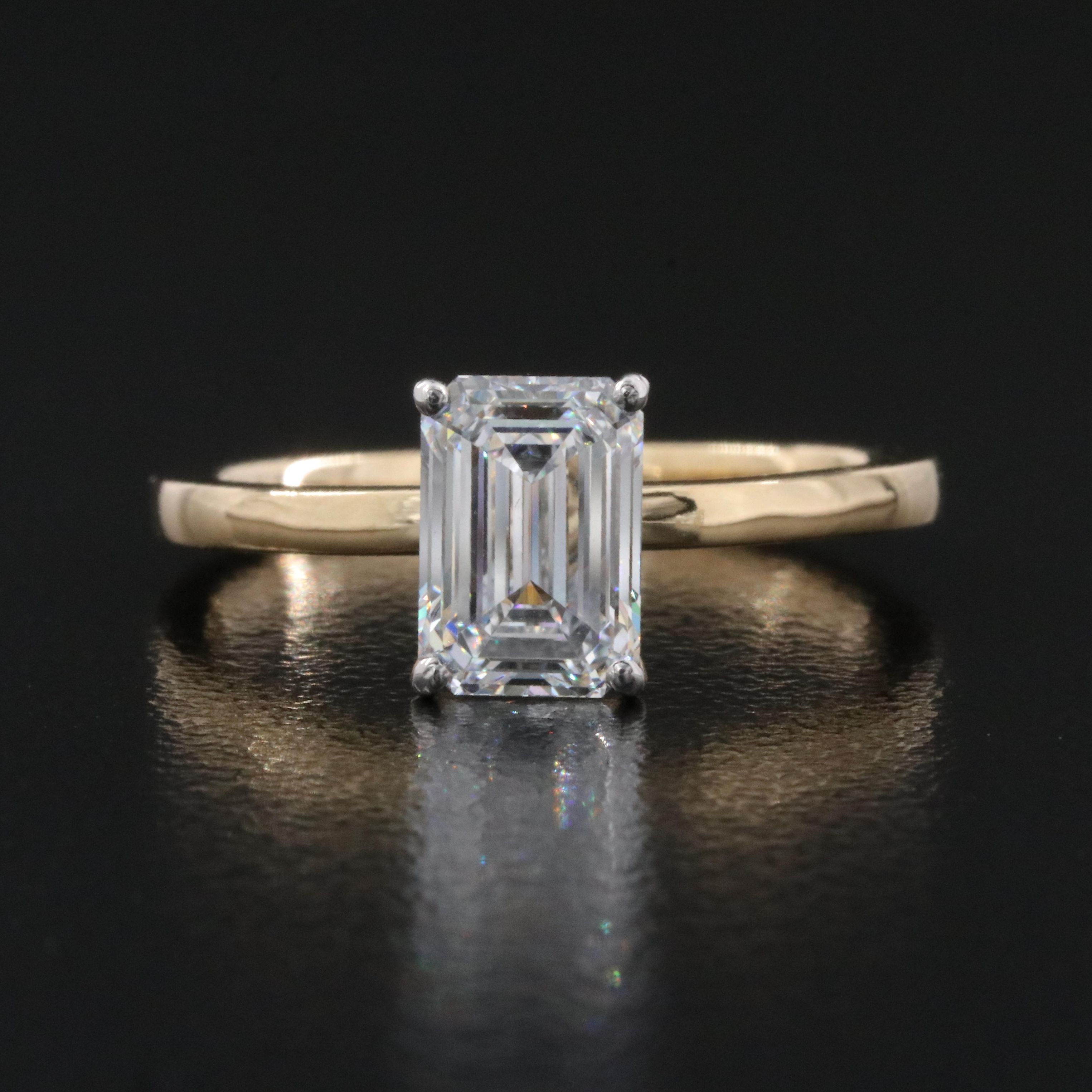 14K 1.23 CT Lab Grown Diamond Solitaire Ring with IGI Report