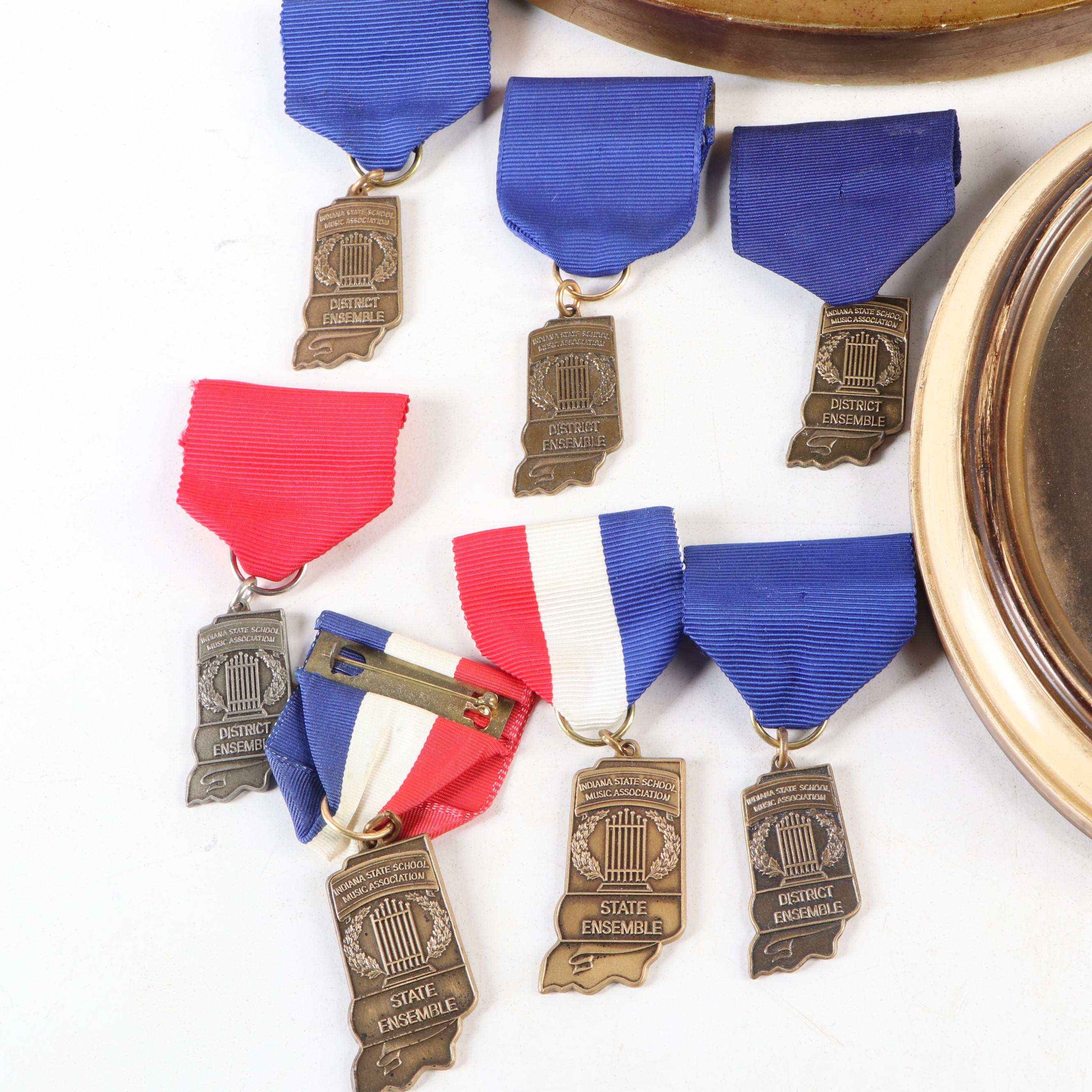 WWII Era Hand-Tinted Solider Portrait with Ensemble Medals and More