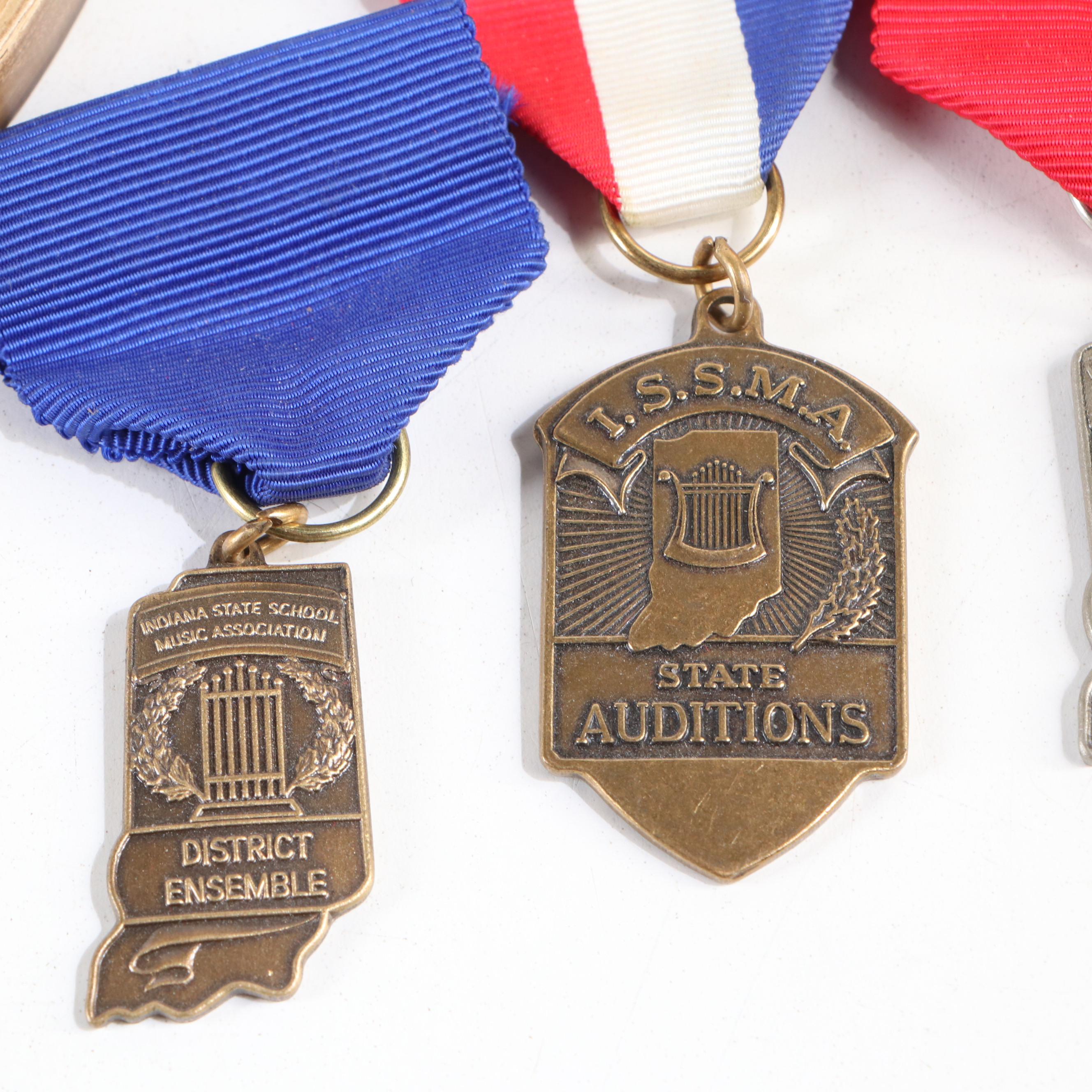 WWII Era Hand-Tinted Solider Portrait with Ensemble Medals and More