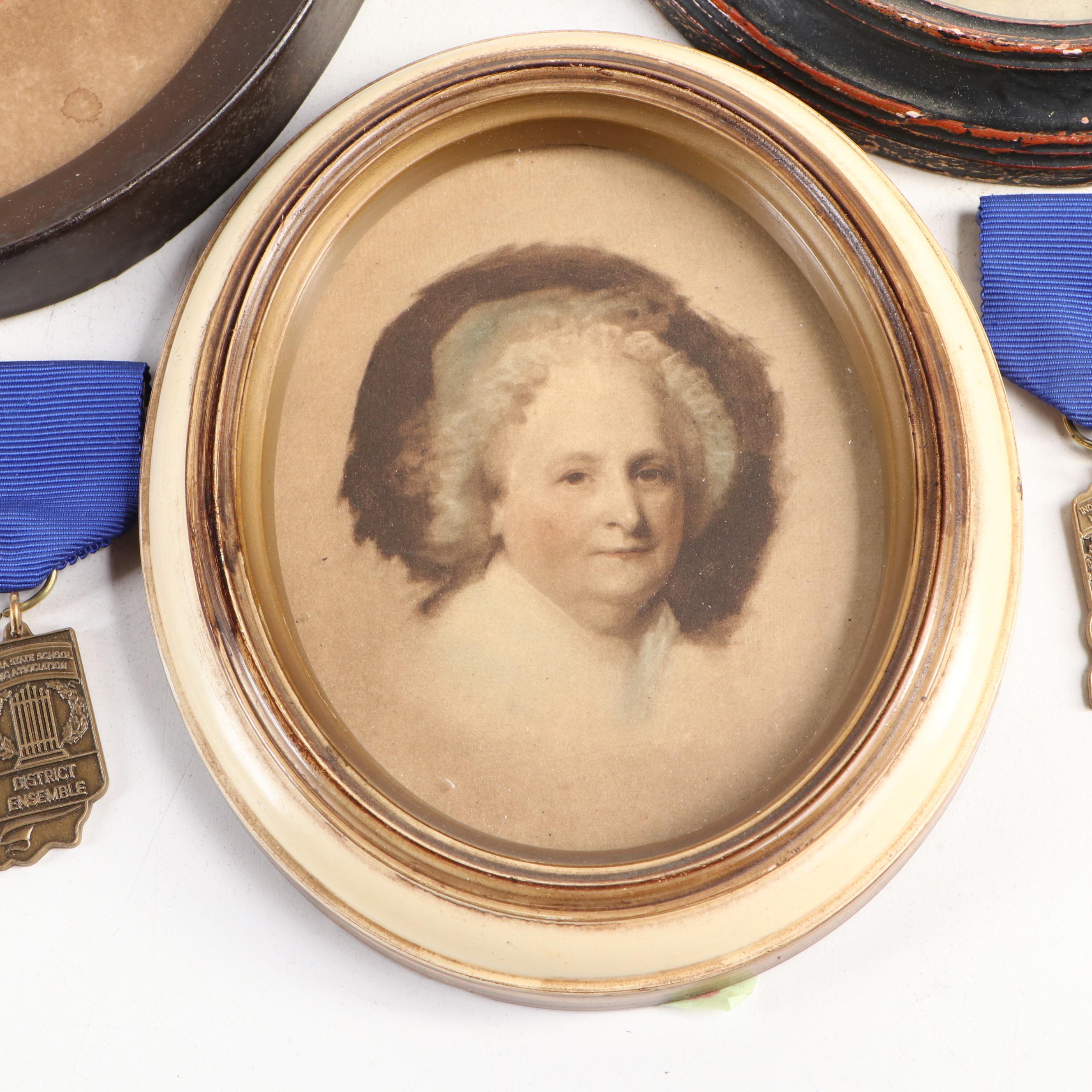 WWII Era Hand-Tinted Solider Portrait with Ensemble Medals and More