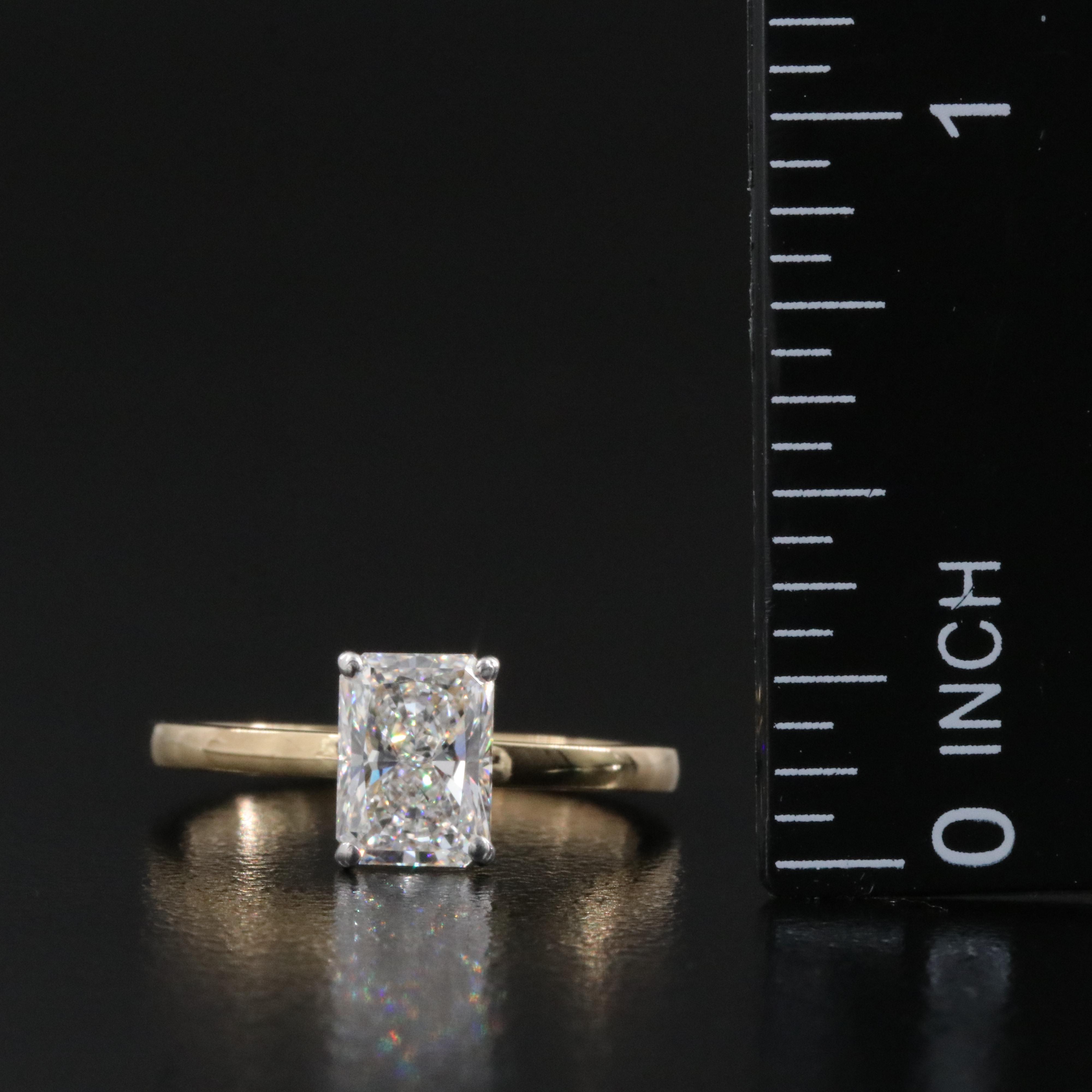 14K 1.26 CT Lab Grown Diamond Solitaire Ring with IGI Report