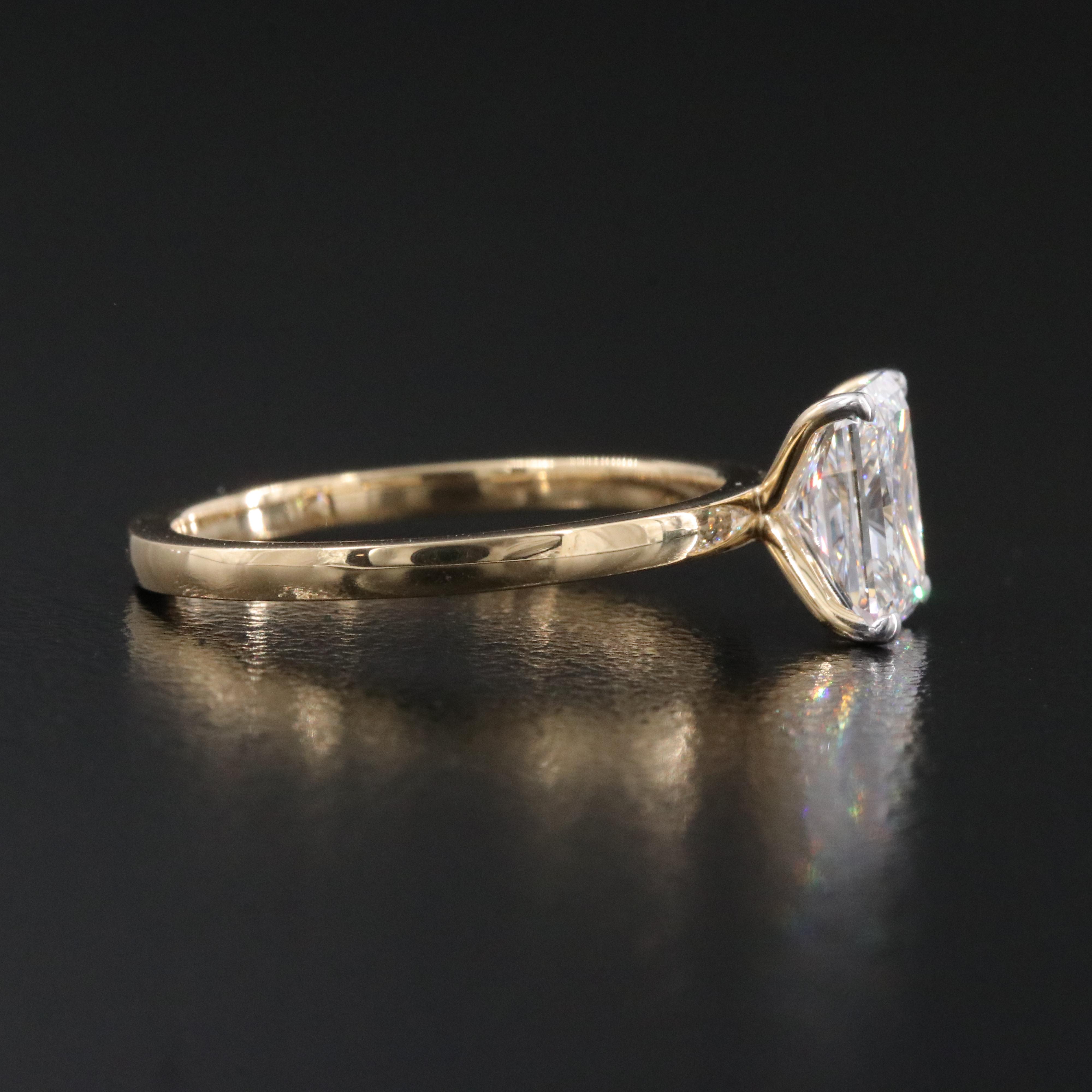 14K 1.26 CT Lab Grown Diamond Solitaire Ring with IGI Report