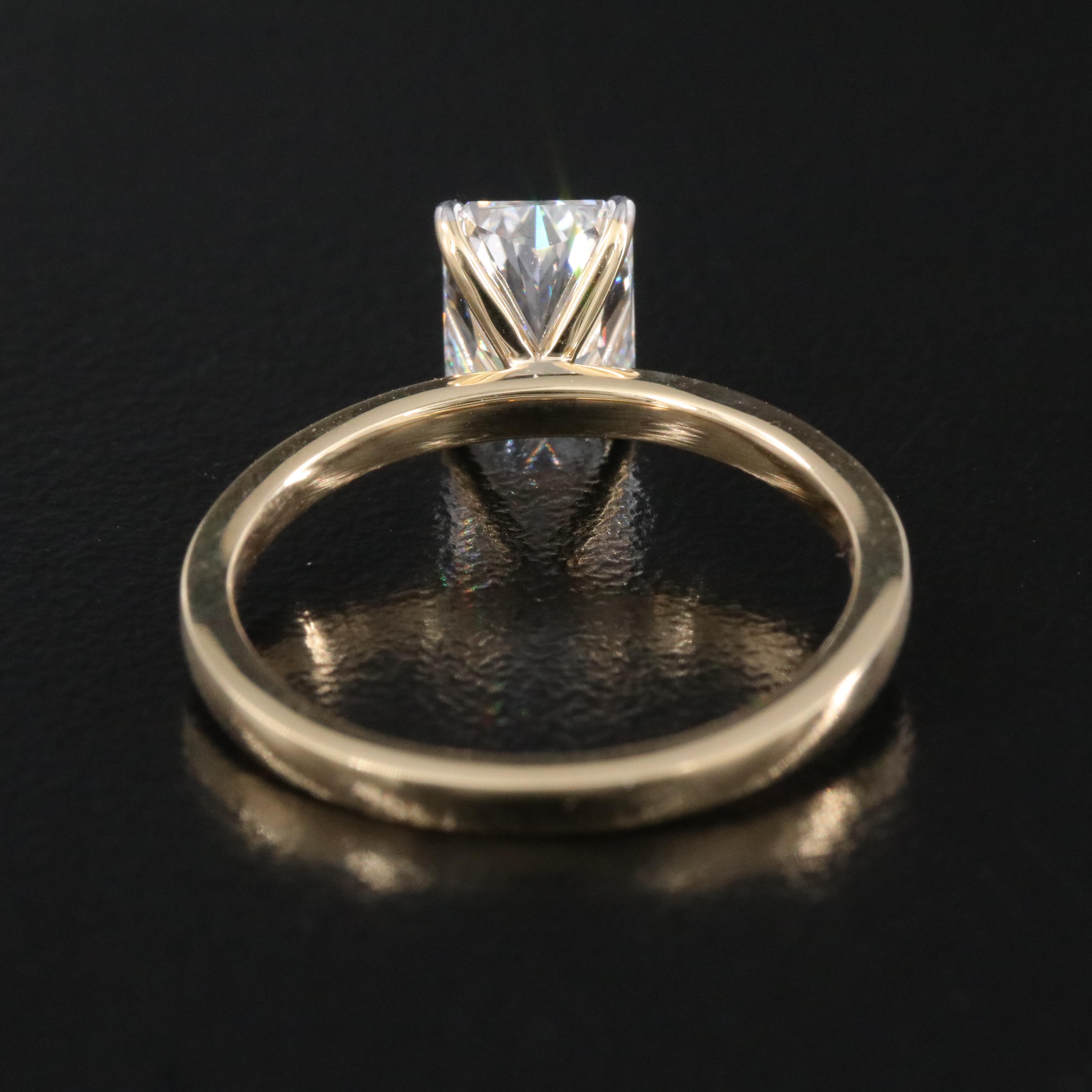 14K 1.26 CT Lab Grown Diamond Solitaire Ring with IGI Report