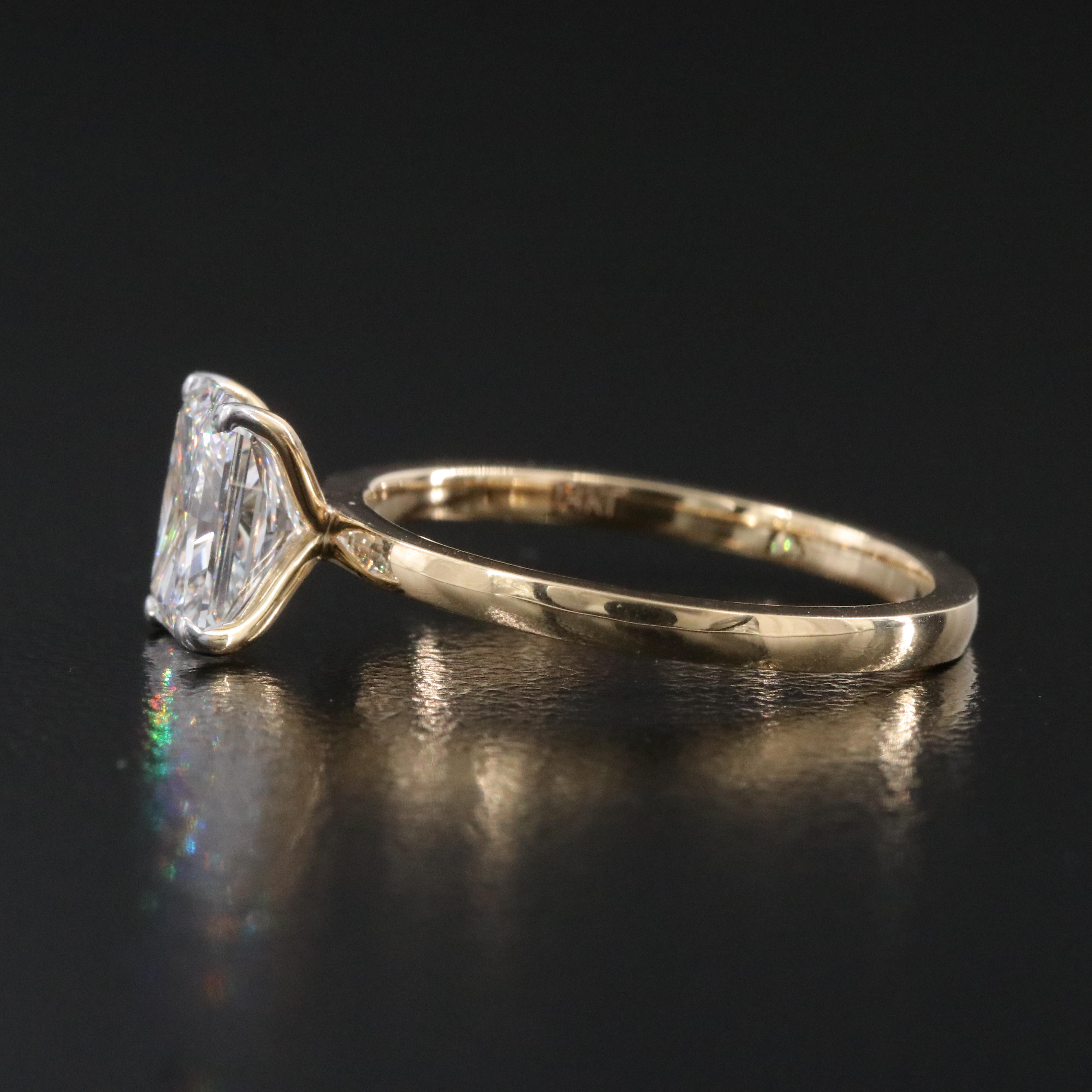 14K 1.26 CT Lab Grown Diamond Solitaire Ring with IGI Report