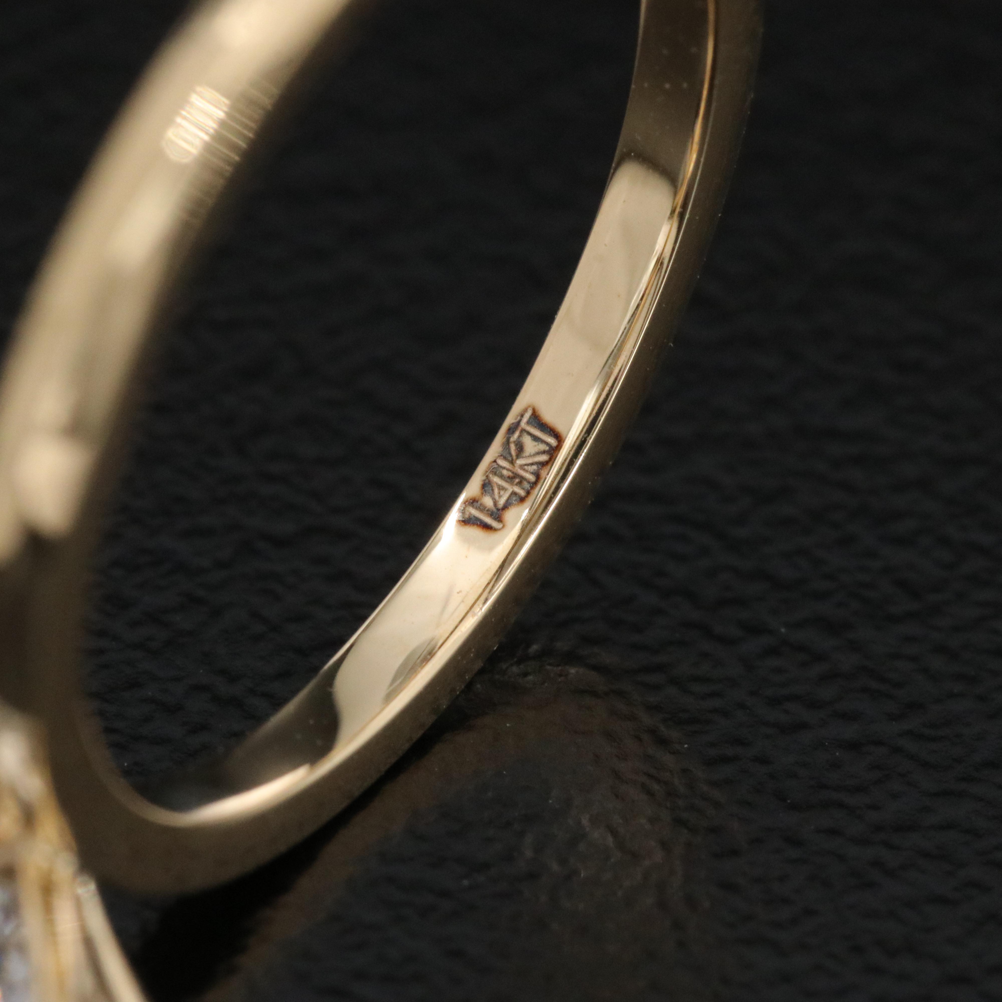 14K 1.26 CT Lab Grown Diamond Solitaire Ring with IGI Report