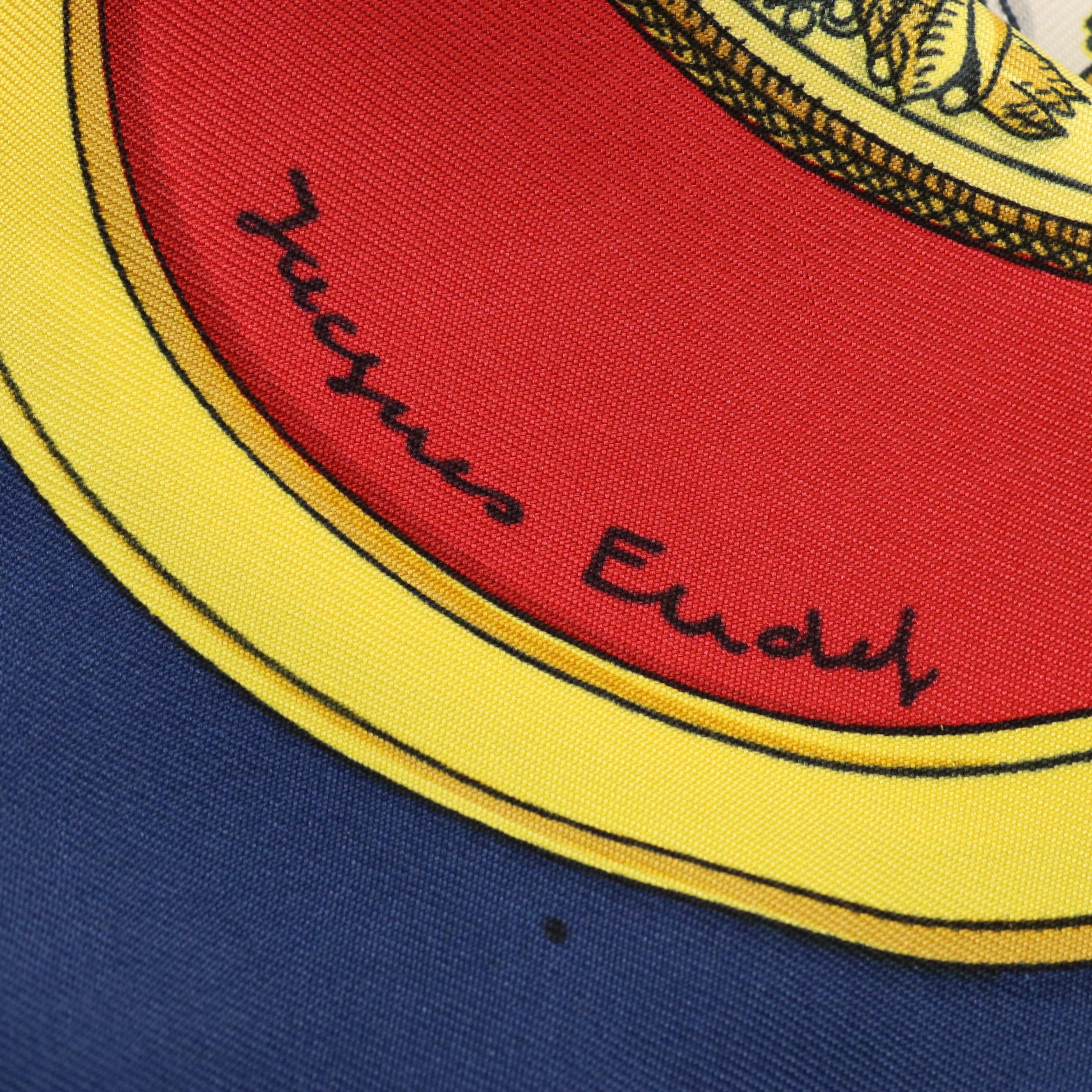 Hermès "Grand Apparat" Scarf 90 in Silk Twill