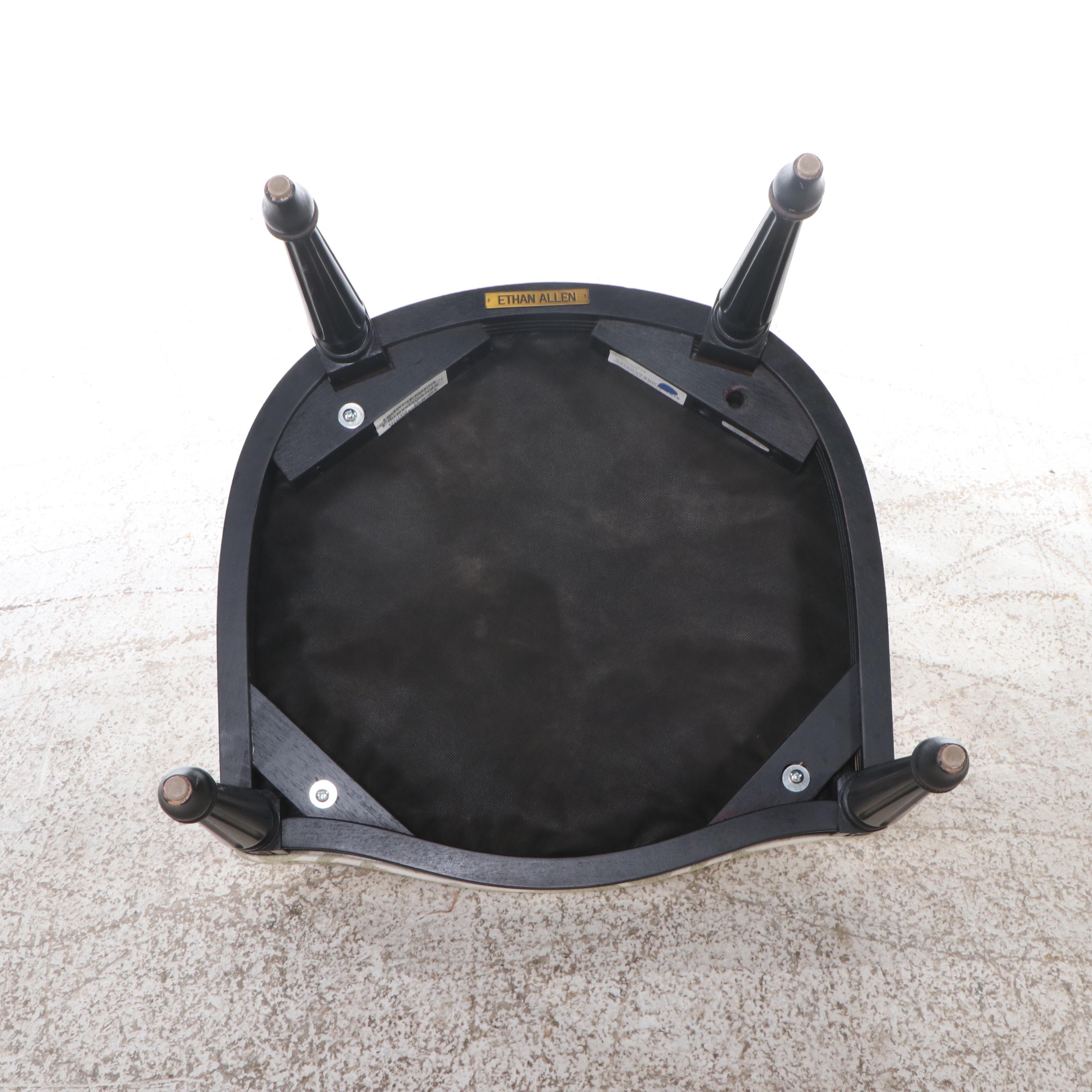 Set of Six Ethan Allen "Margaux" Contemporary Painted Maple Side Chairs