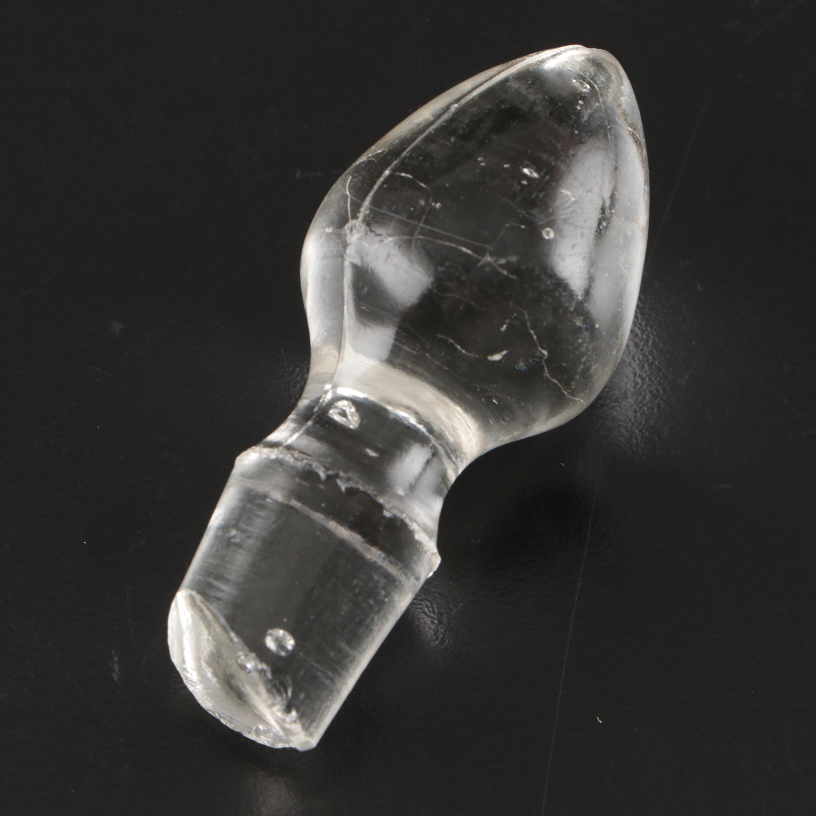 Anchor Hocking Cruet with Other Cut Crystal and Glassware, Mid/Late 20th C.