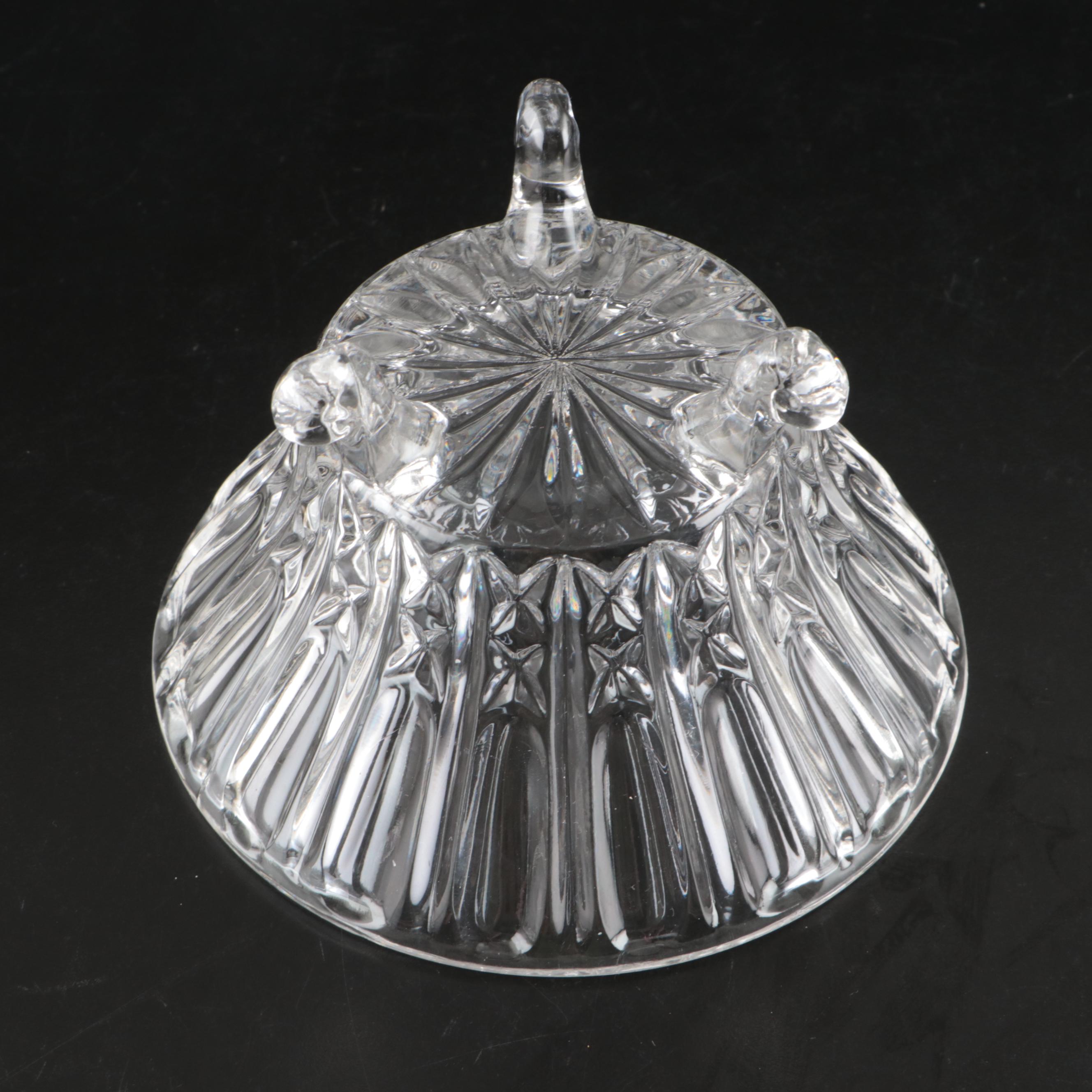 Anchor Hocking Cruet with Other Cut Crystal and Glassware, Mid/Late 20th C.